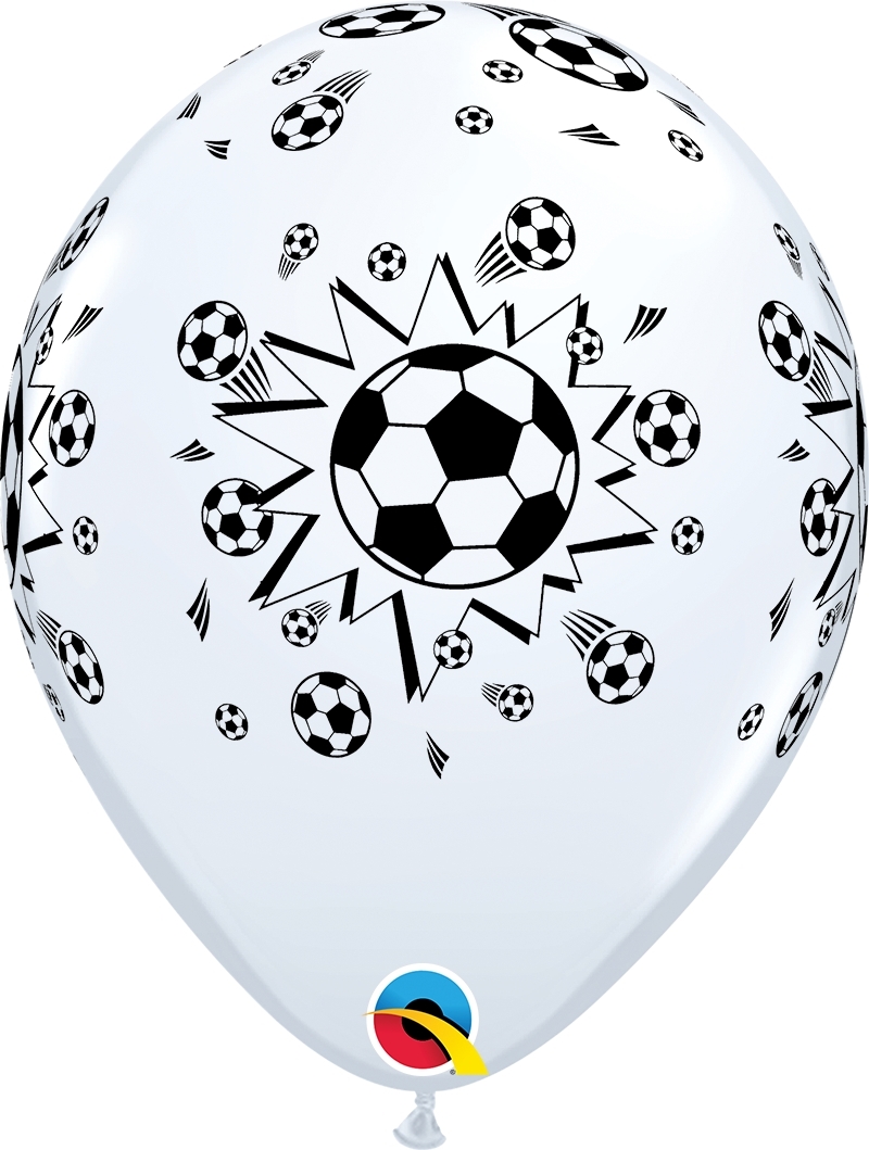 Qualatex Latexballon Fußball Schwarz-Weiß Ø 30cm Qualatex Latexballon Fußball Schwarz-Weiß Ø 30cm