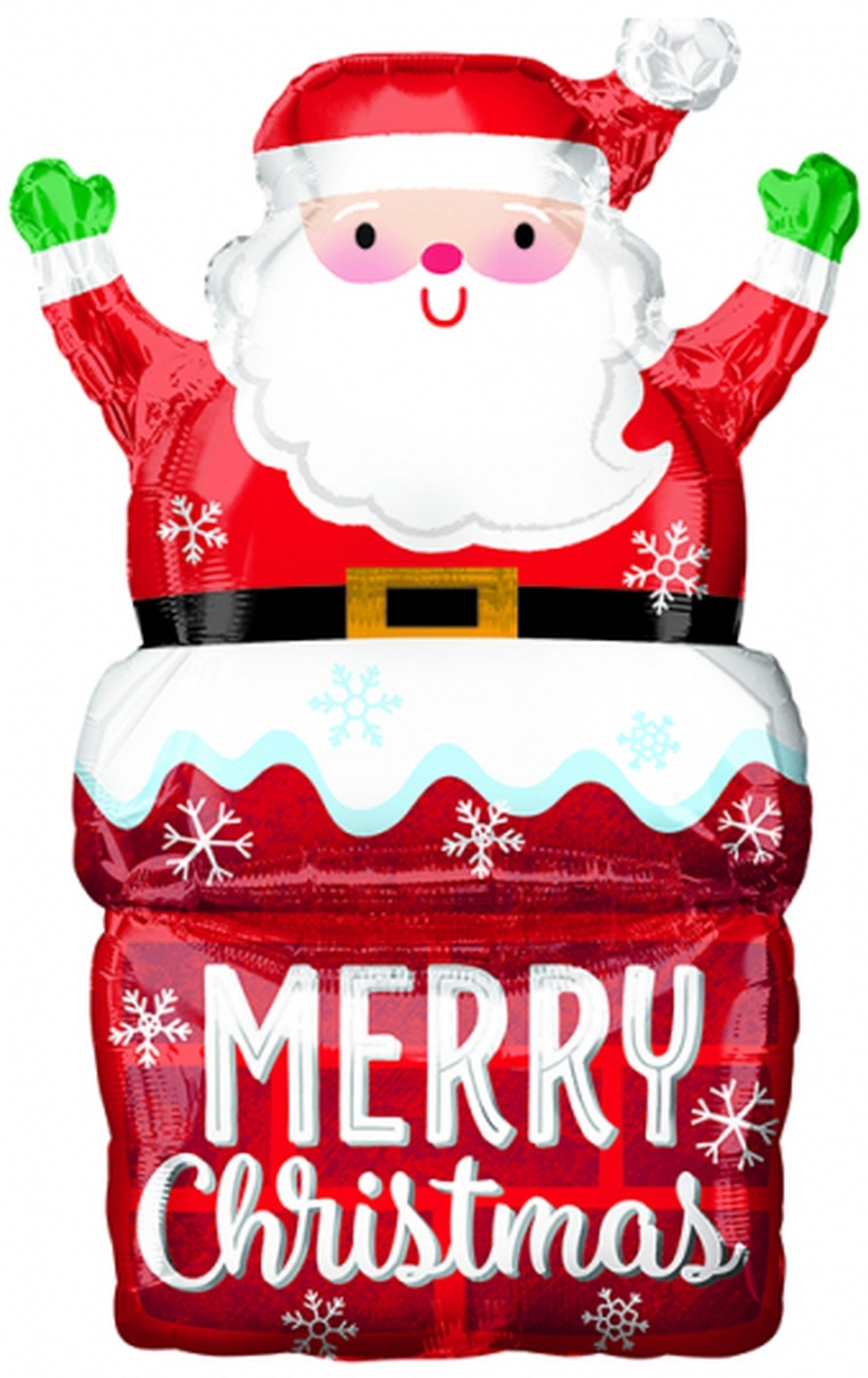 Folienballon Weihnachtsmann im Kamin 50 x 76cm Folienballon Weihnachtsmann im Kamin 50 x 76cm