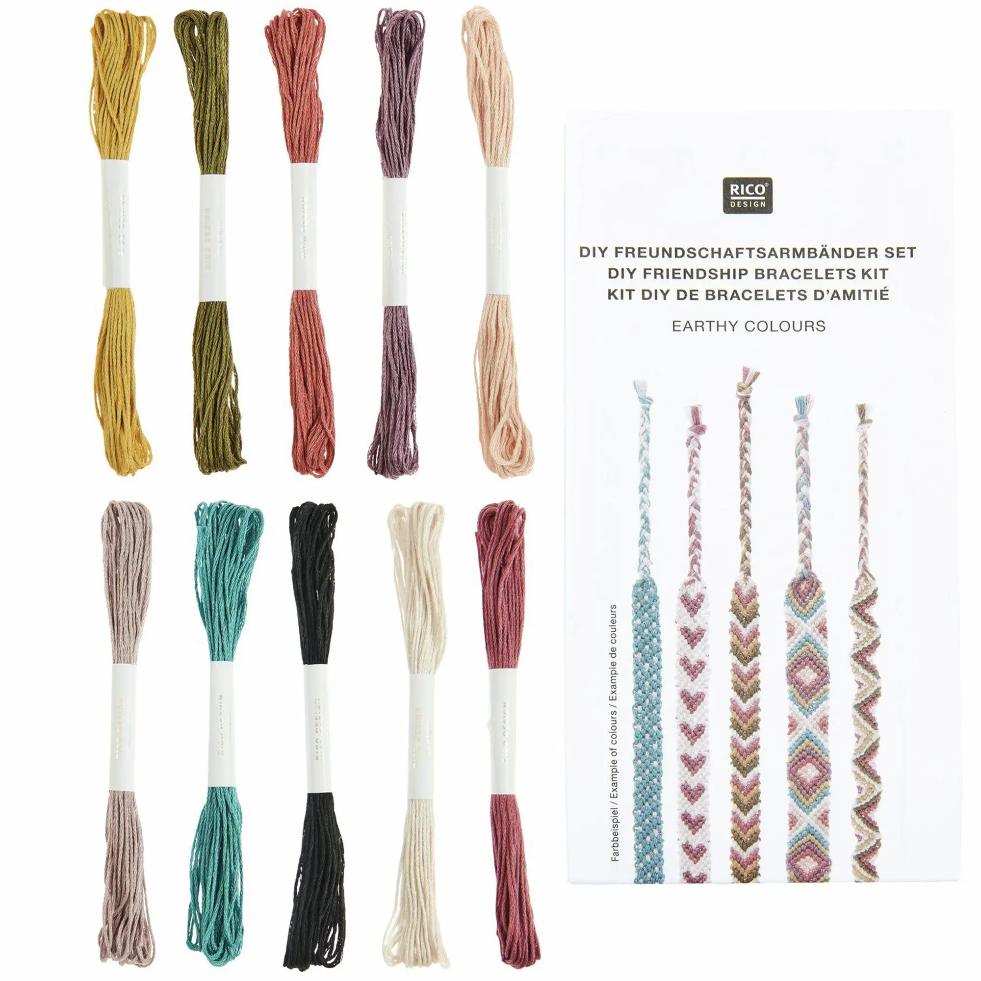 DIY Freundschaftsarmbänder Set "Earthy Colours"