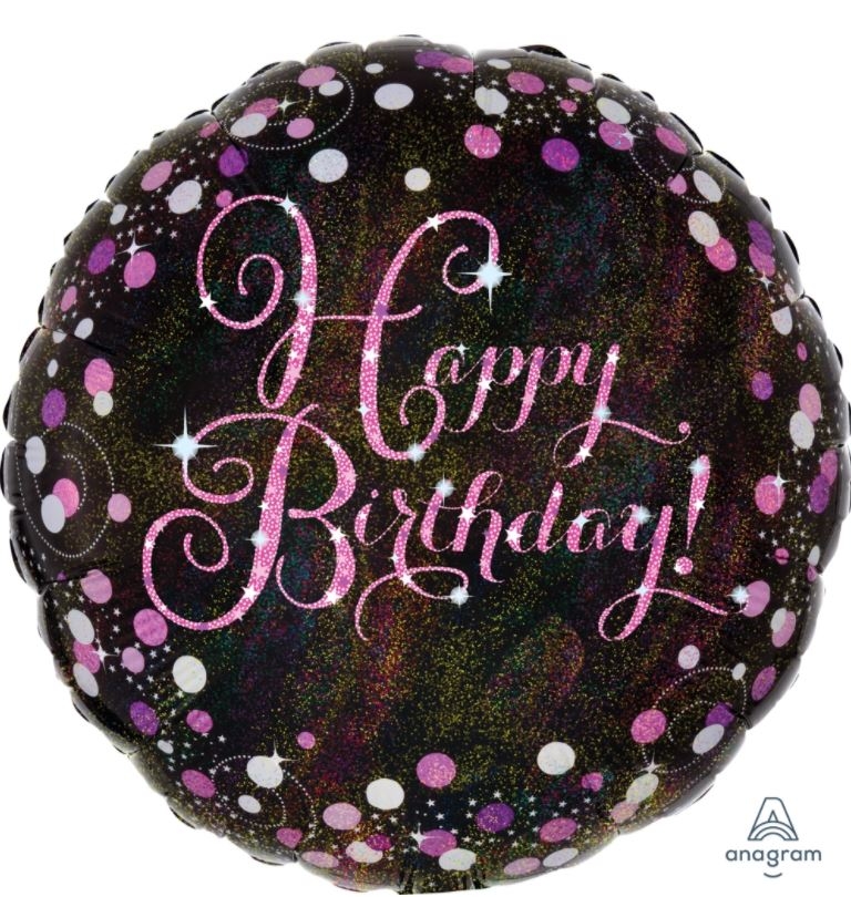 Folienballon Pink Celebration "Happy Birthday" 43cm