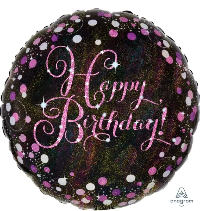 Folienballon Pink Celebration "Happy Birthday" 45cm