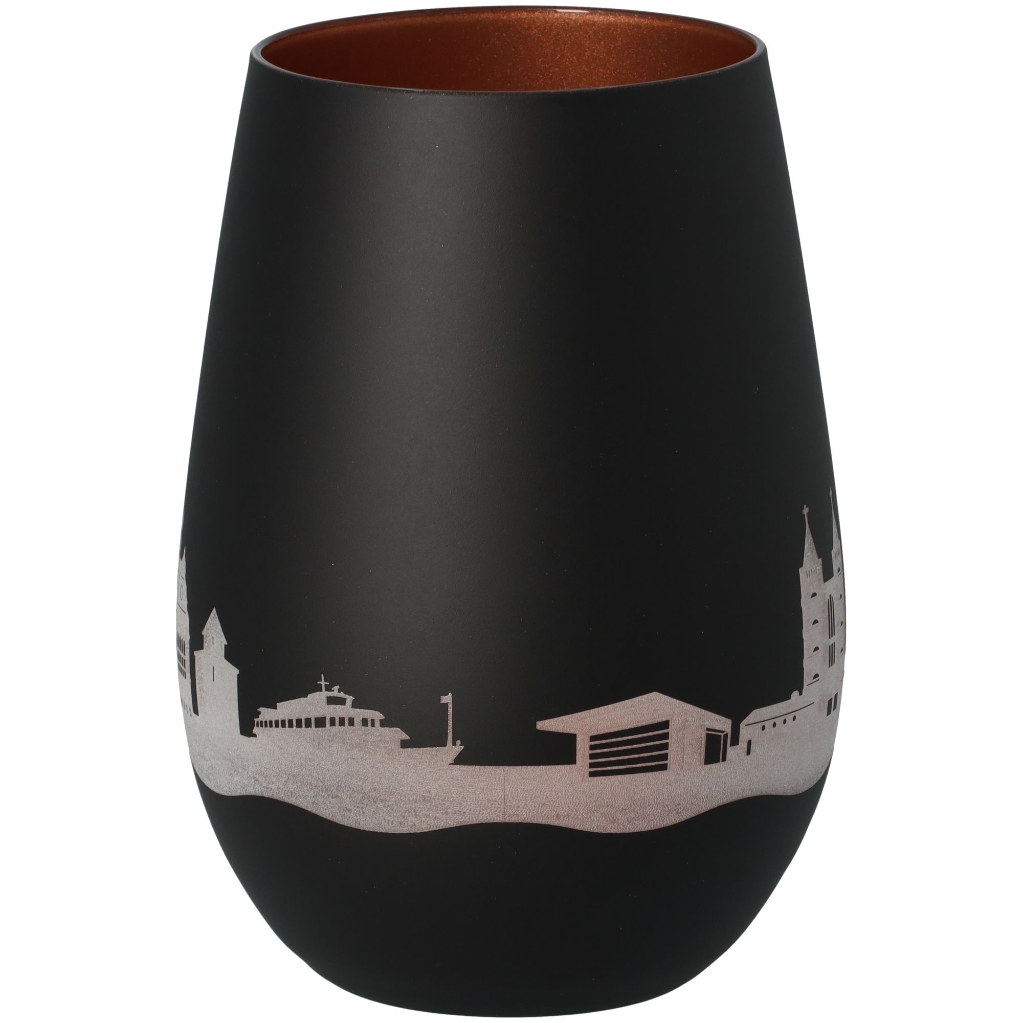 Windlicht Skyline Limburg Schwarz/Bronze Töpferei, Krug, Vase