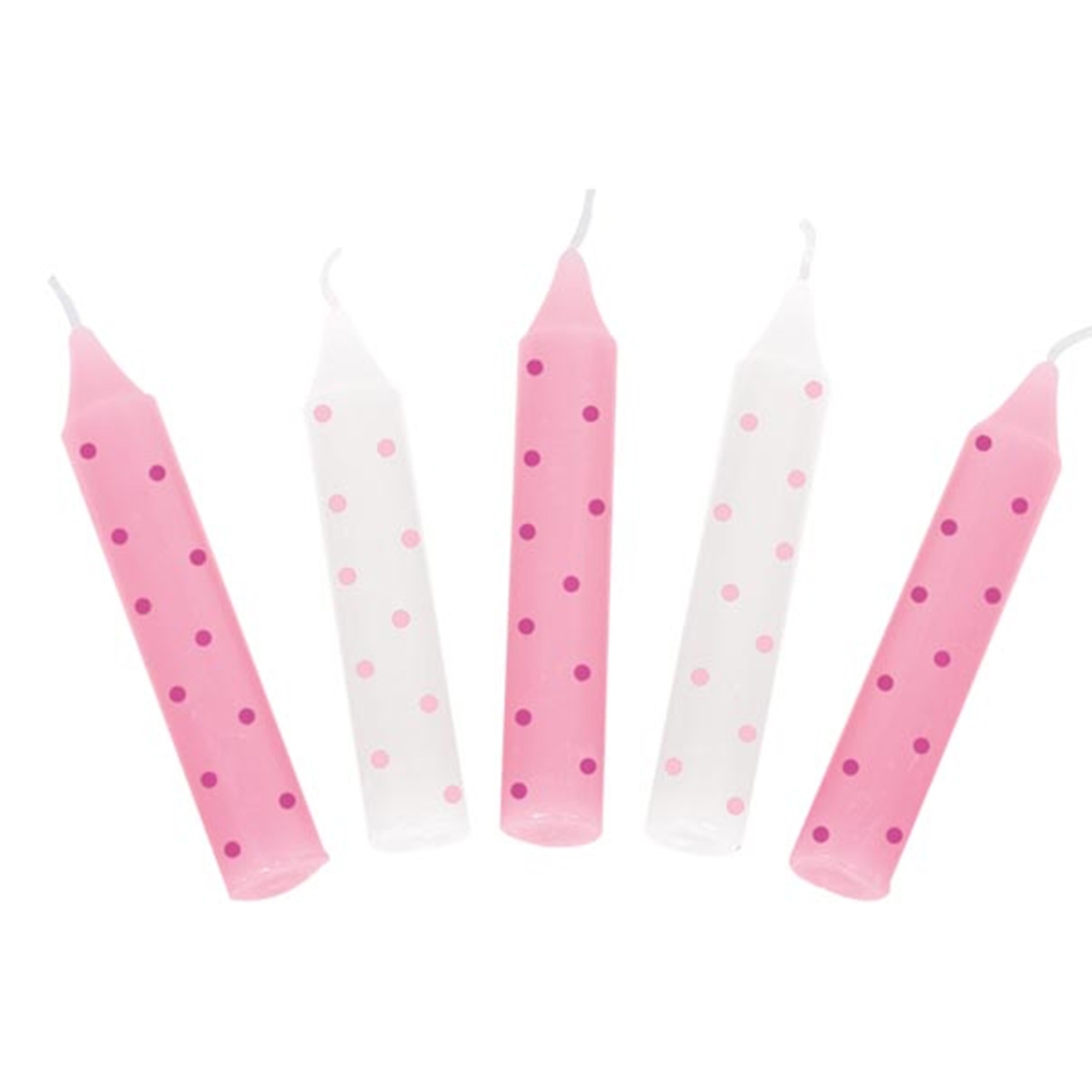 Goki - Geburtstagskerzen Set-Rosa gepunktet Goki - Geburtstagskerzen Set-Rosa gepunktet
