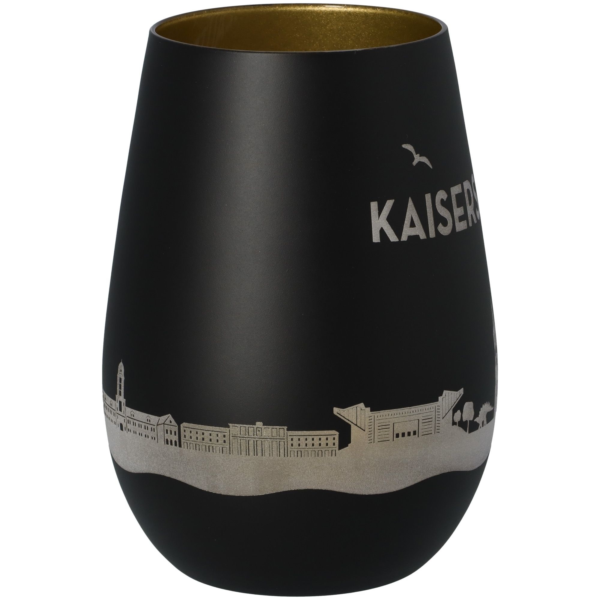 Windlicht Skyline Kaiserslautern Schwarz/Gold Windlicht Skyline Kaiserslautern Schwarz/Gold