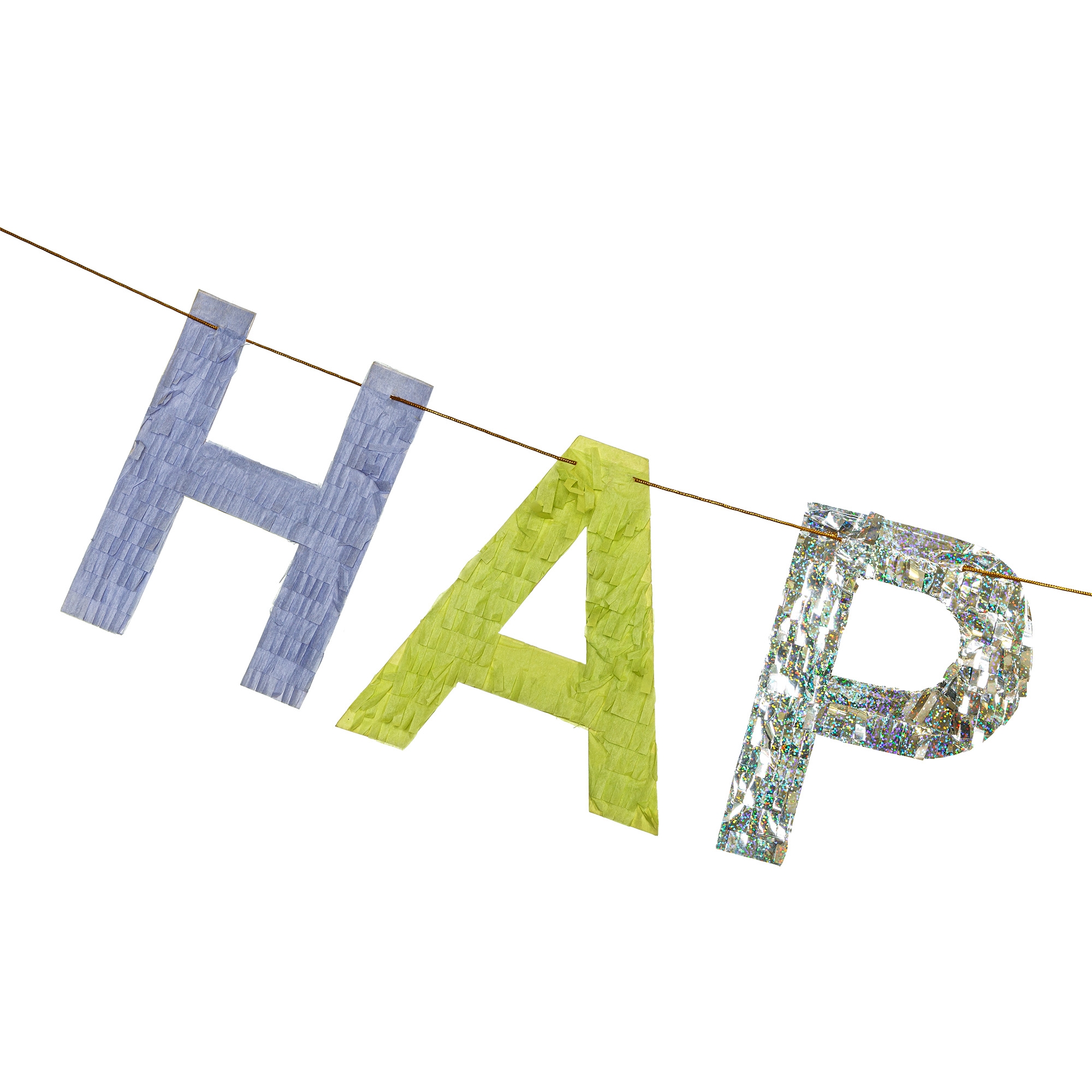 Girlande "Happy Birthday" Bunt Banner 2,2m Text, Nummer, Symbol