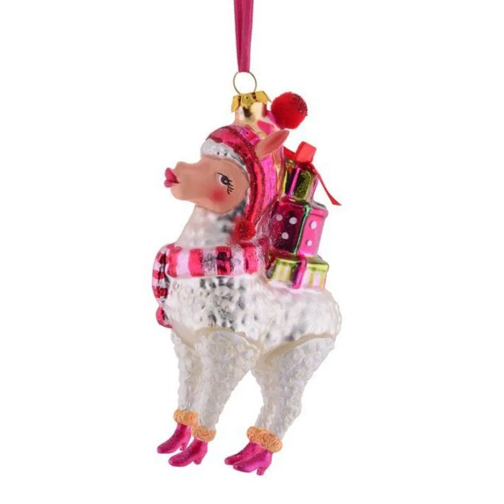 Weihnachtskugel  "Alpaka"