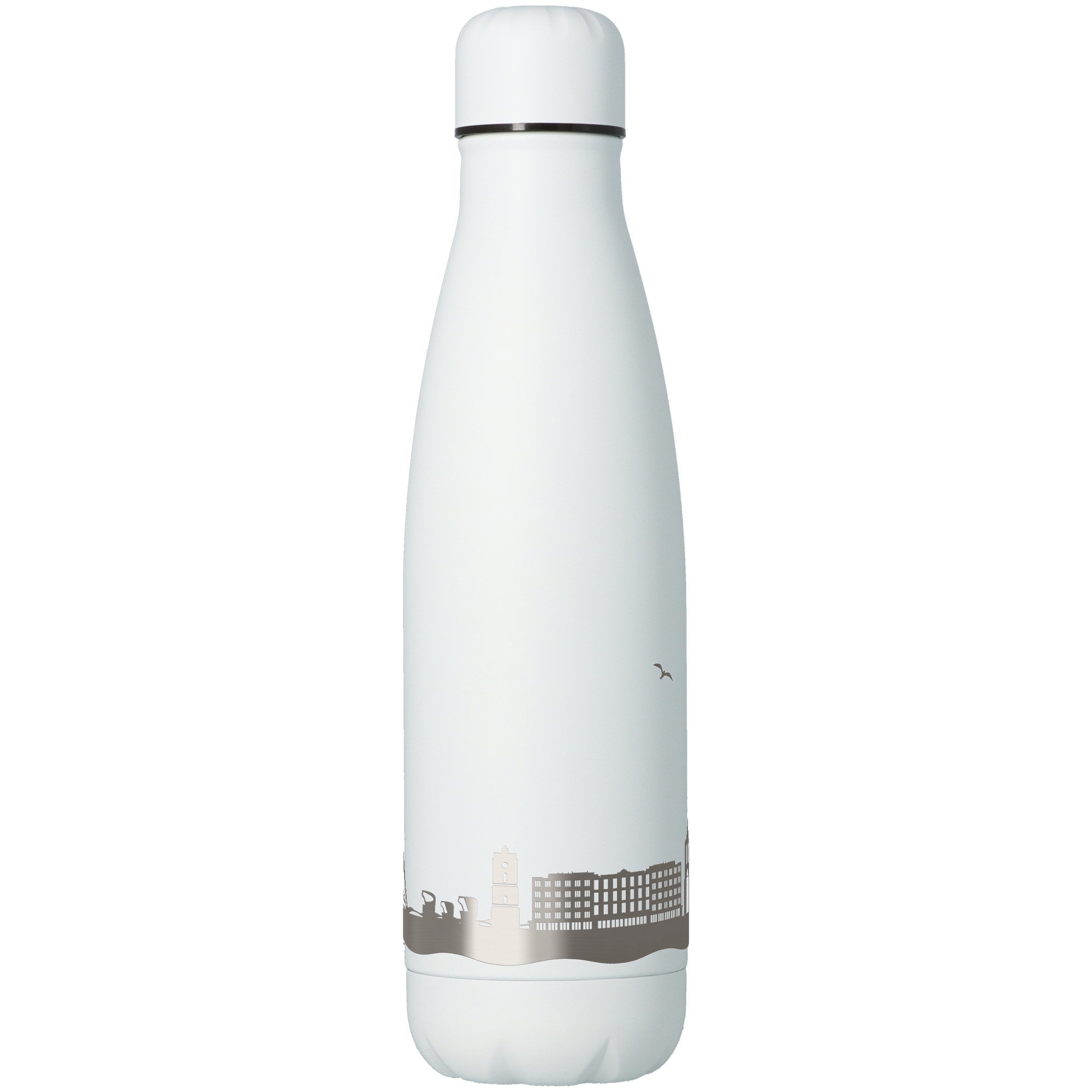 4e561e0e15340e1ac69f6ae27fa4f56e83d8f702 Trinkflasche Skyline Borkum Weiß 500ml