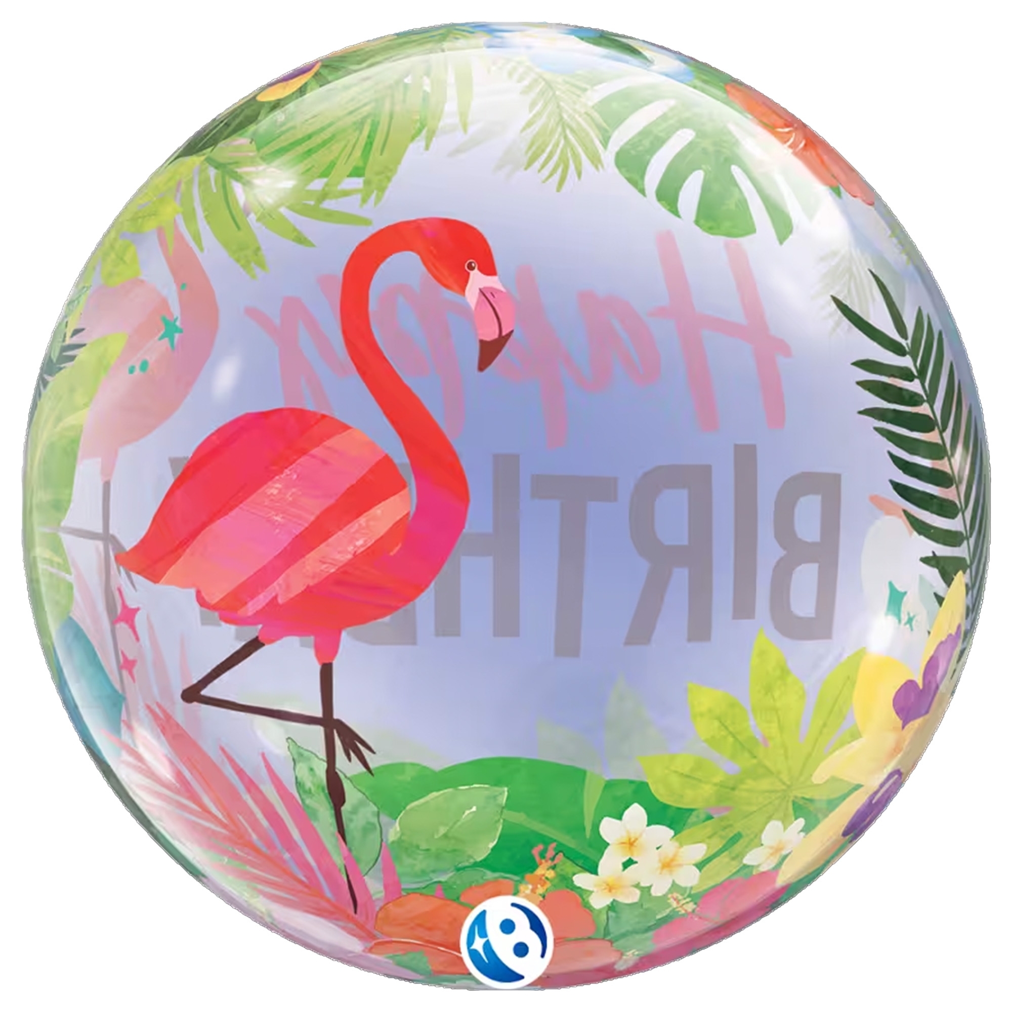 Bubble Ballon "Tropical" Geburtstag Sphäre, Teller, Tier, Vogel