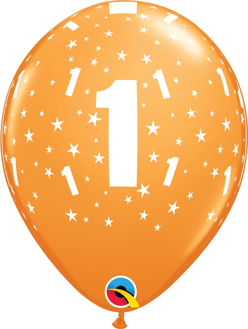 Qualatex Latexballon 1. Geburtstag verschiedene Farben Ø 30cm