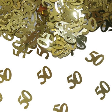 Konfetti - "50", gold 14 g