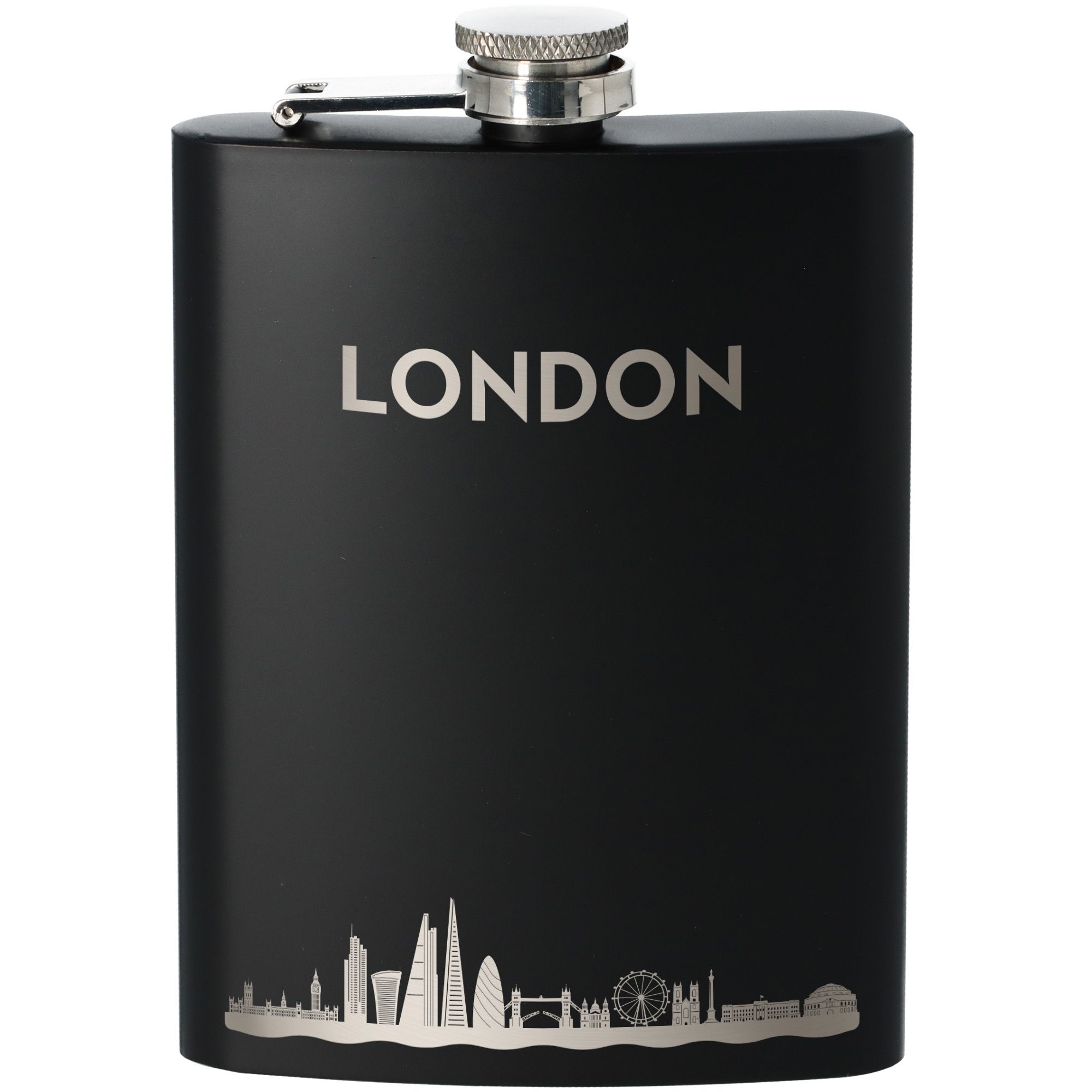 Flachmann Skyline London Schwarz 225ml Flachmann Skyline London Schwarz 225ml