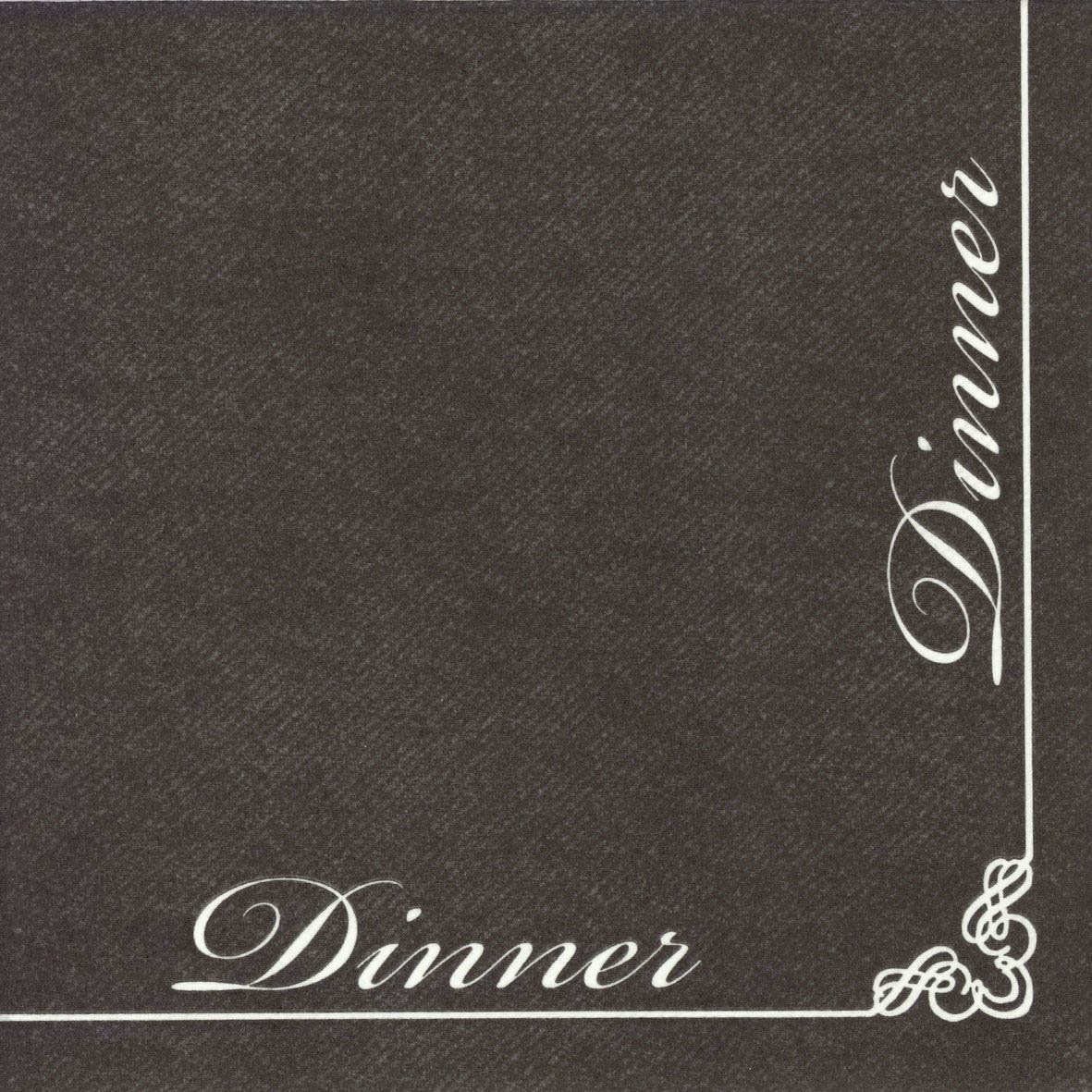 Dinner - 12 schwarze Vlies-Servietten Dinner - 12 schwarze Vlies-Servietten