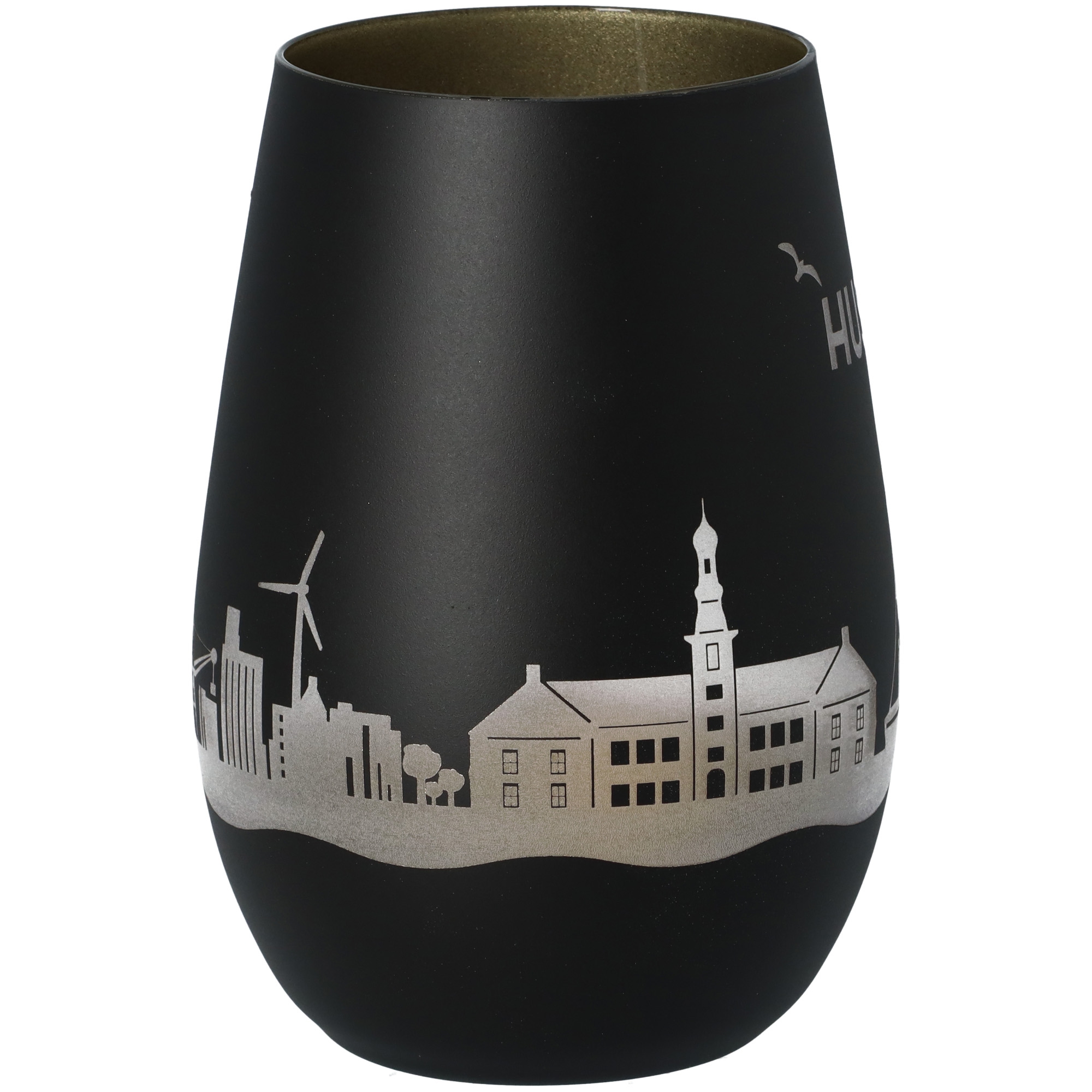 Windlicht Skyline Husum Schwarz/Gold Windlicht Skyline Husum Schwarz/Gold