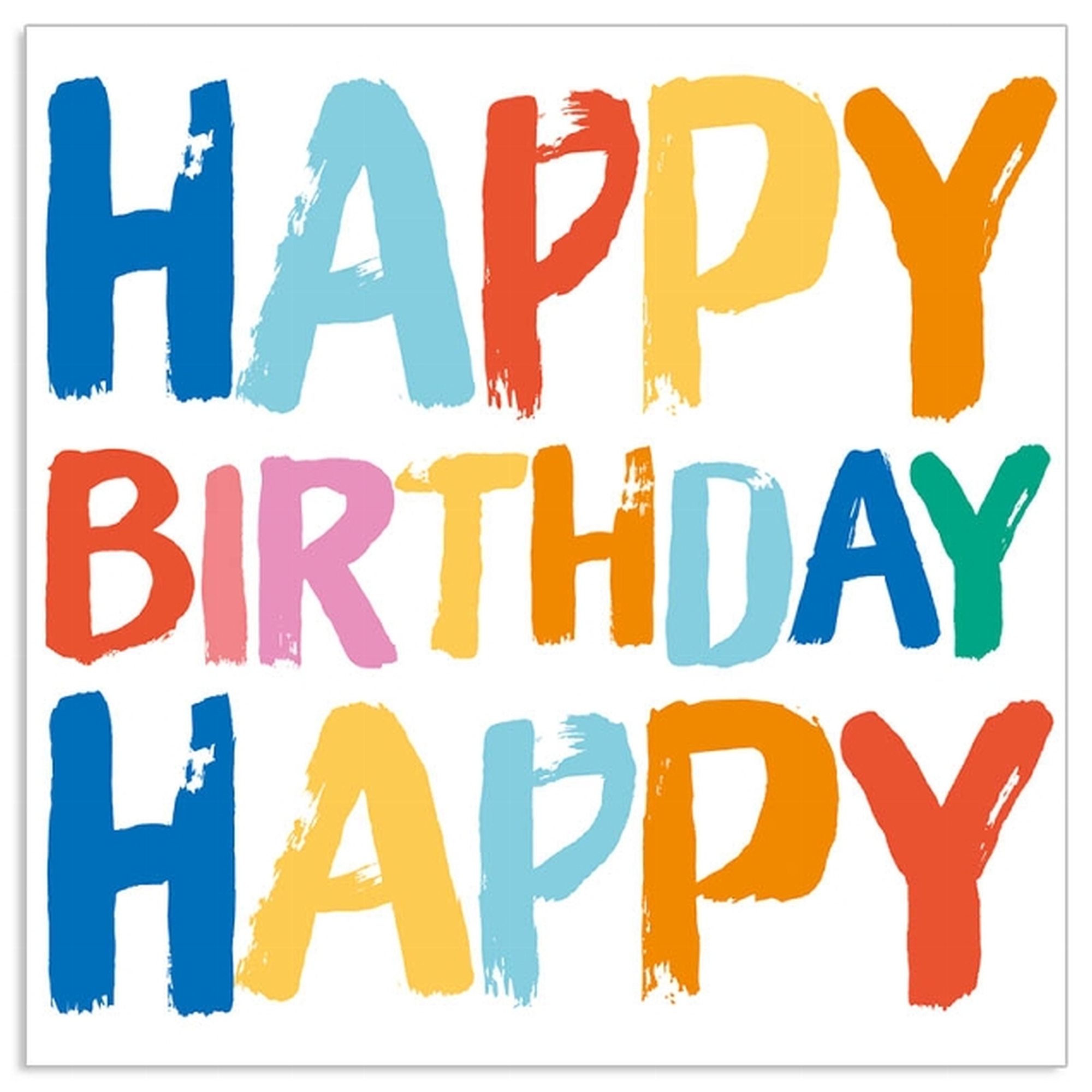 20 Geburtstags-Servietten "Happy Birthday" Bunt