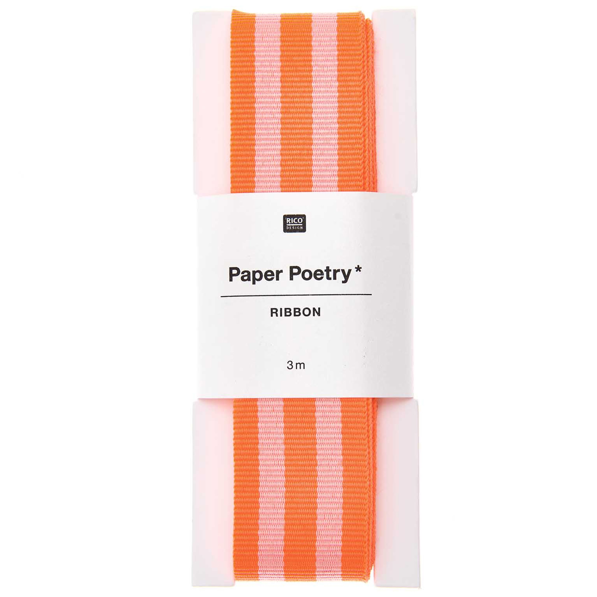 Webband Duo Streifen, Neon Rot/Rosa 25mm / 3m Webband Duo Streifen, Neon Rot/Rosa 25mm / 3m