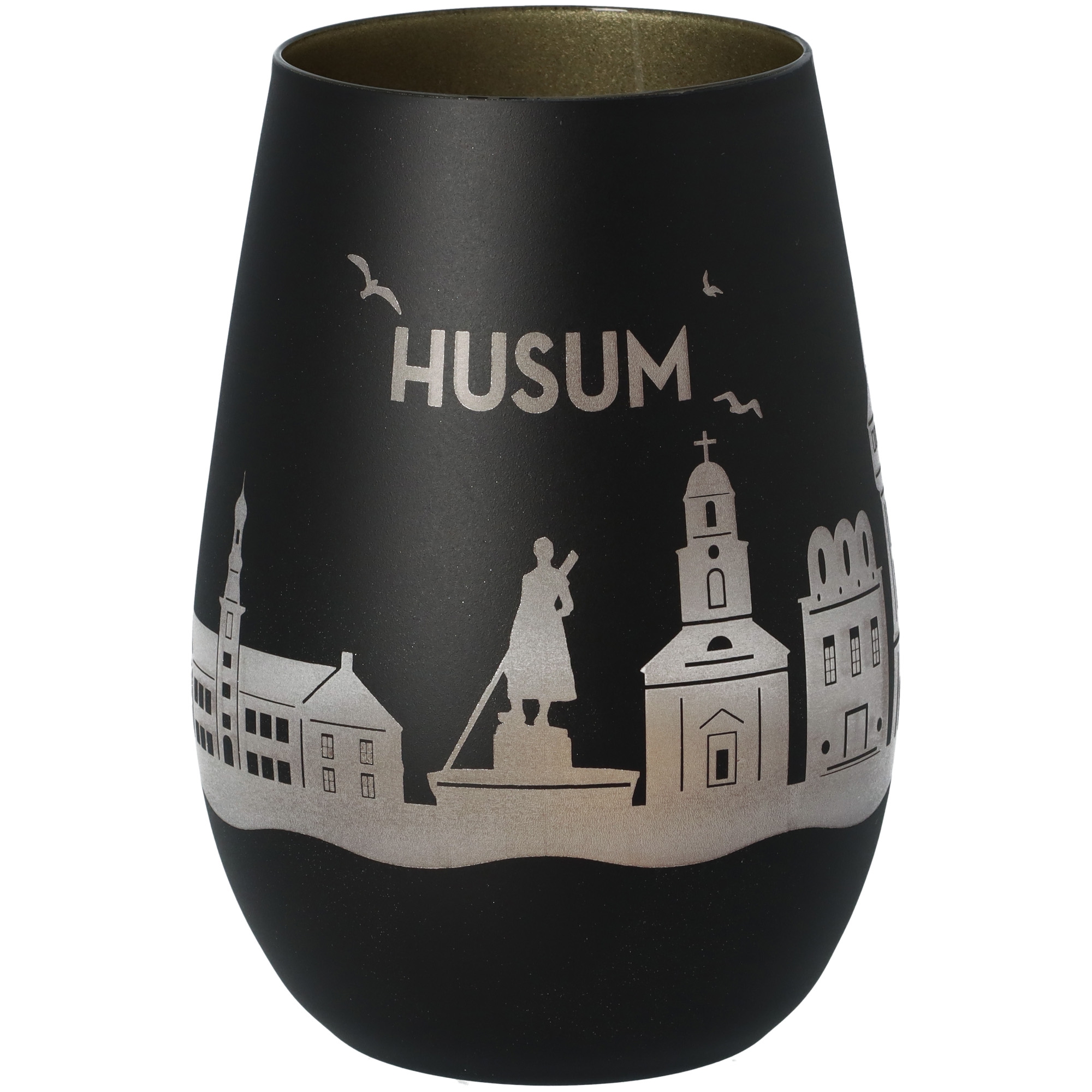 Windlicht Skyline Husum Schwarz/Gold Windlicht Skyline Husum Schwarz/Gold