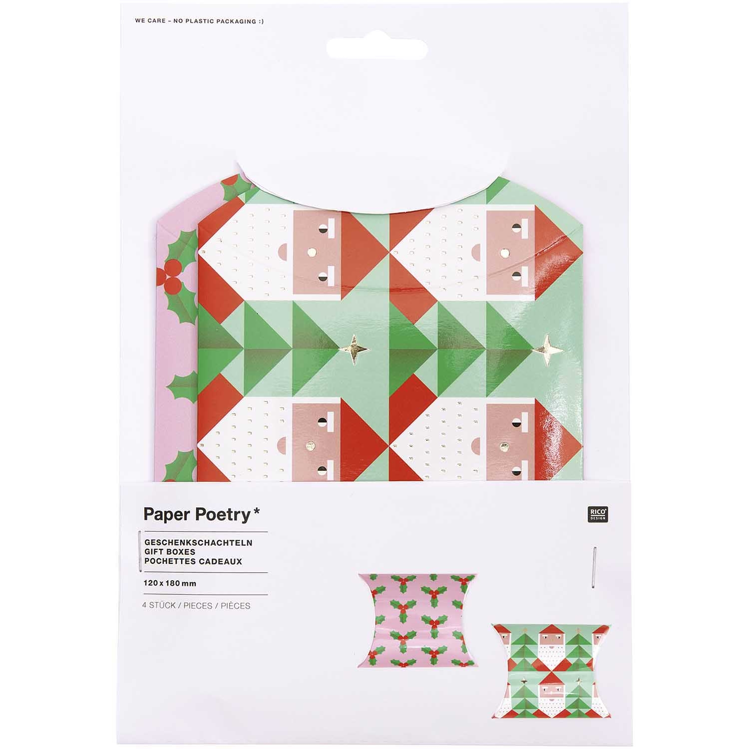 4 Geschenkschachteln "Merry Christmas", groß 4 Geschenkschachteln "Merry Christmas", groß