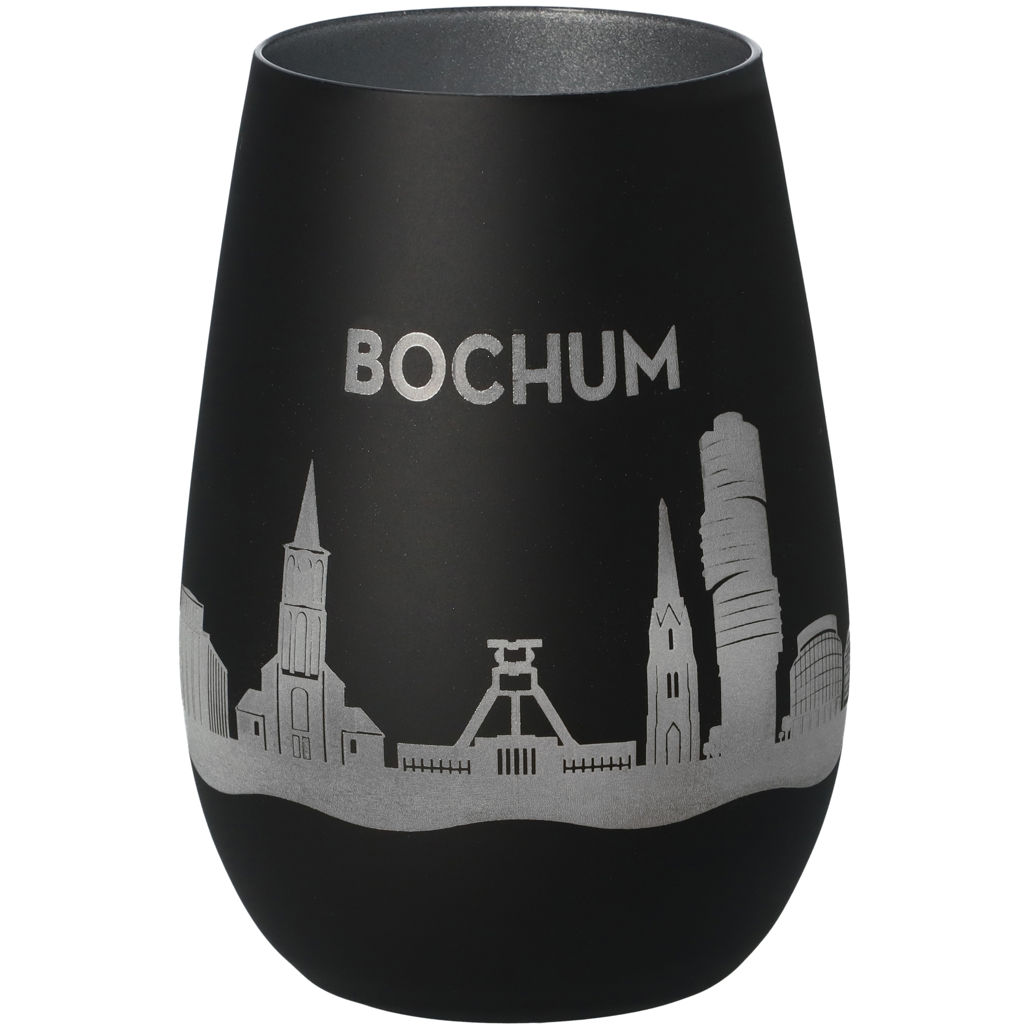 Windlicht Skyline Bochum Schwarz/Silber Windlicht Skyline Bochum Schwarz/Silber