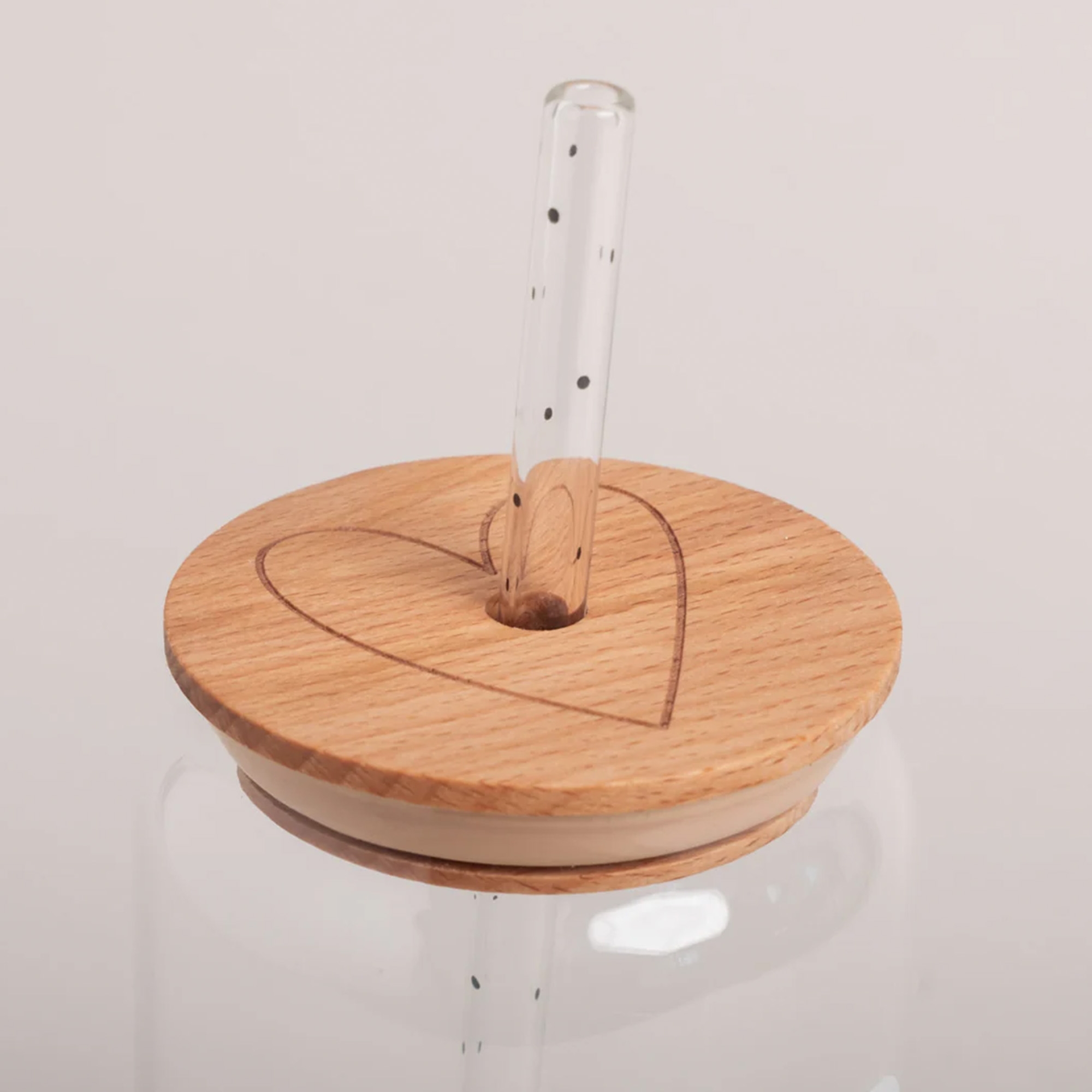 glas dropper, Holzlidhe, distilliertes dropper, glasröhre, herz geschnitzt deckel