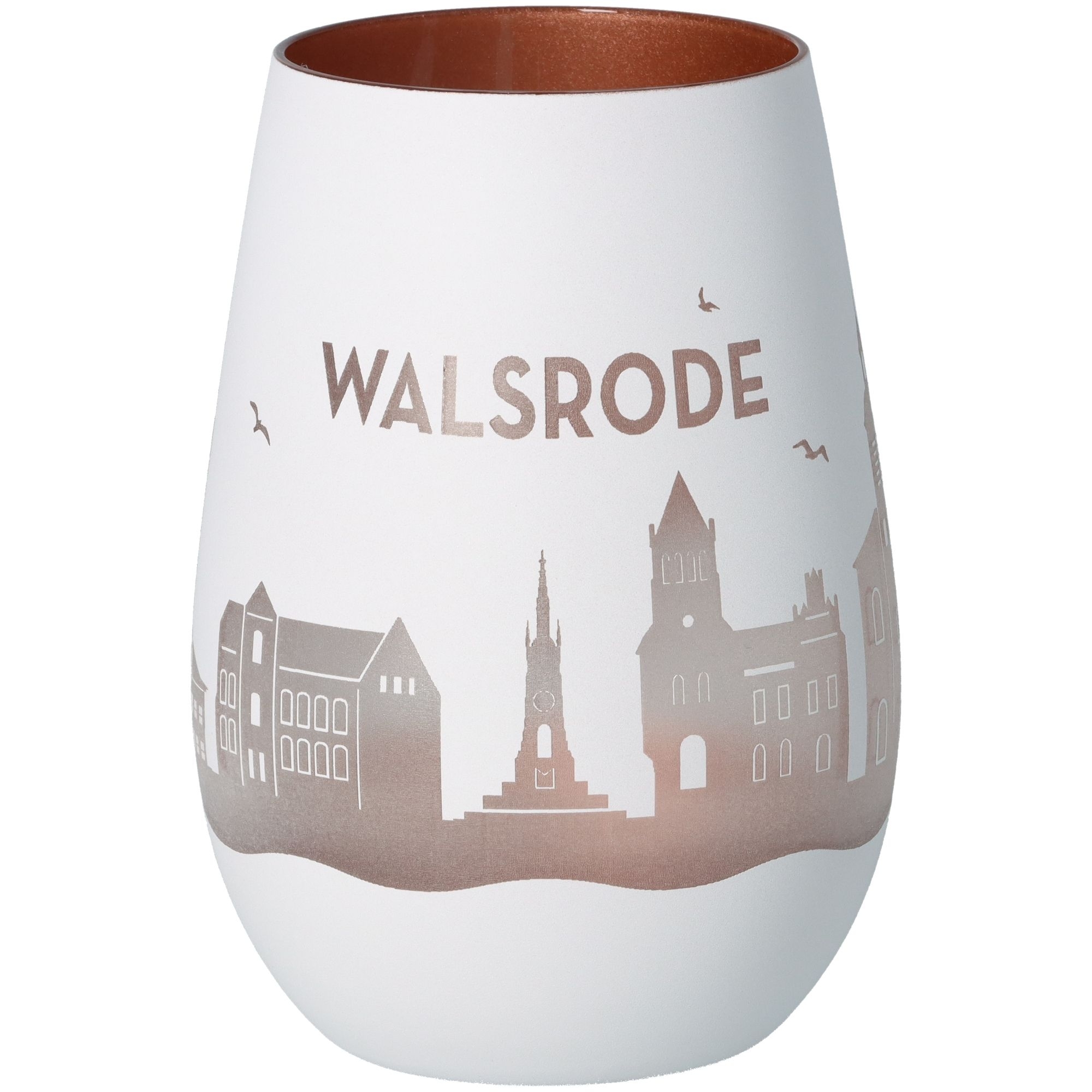 Windlicht Skyline Walsrode Weiß/Bronze Töpferei, Krug, Vase, Kunst, Porzellan