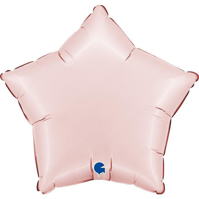 Folienballon Stern Satin Pastell Pink 45cm