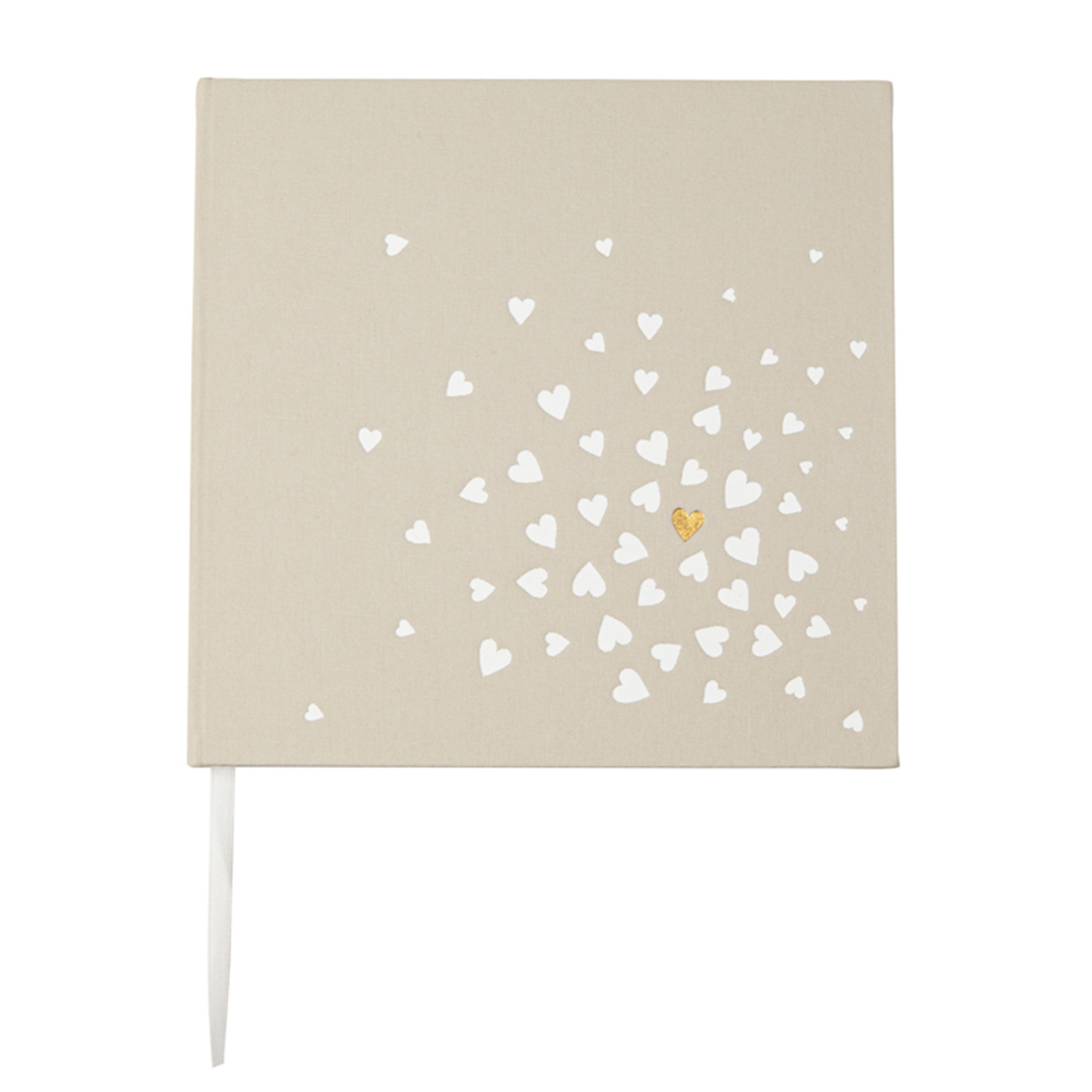 Räder Design - Gästebuch "Herzen" Leinwand, Lampe, Papier, Dekoration für Zuhause, Weißes Brett