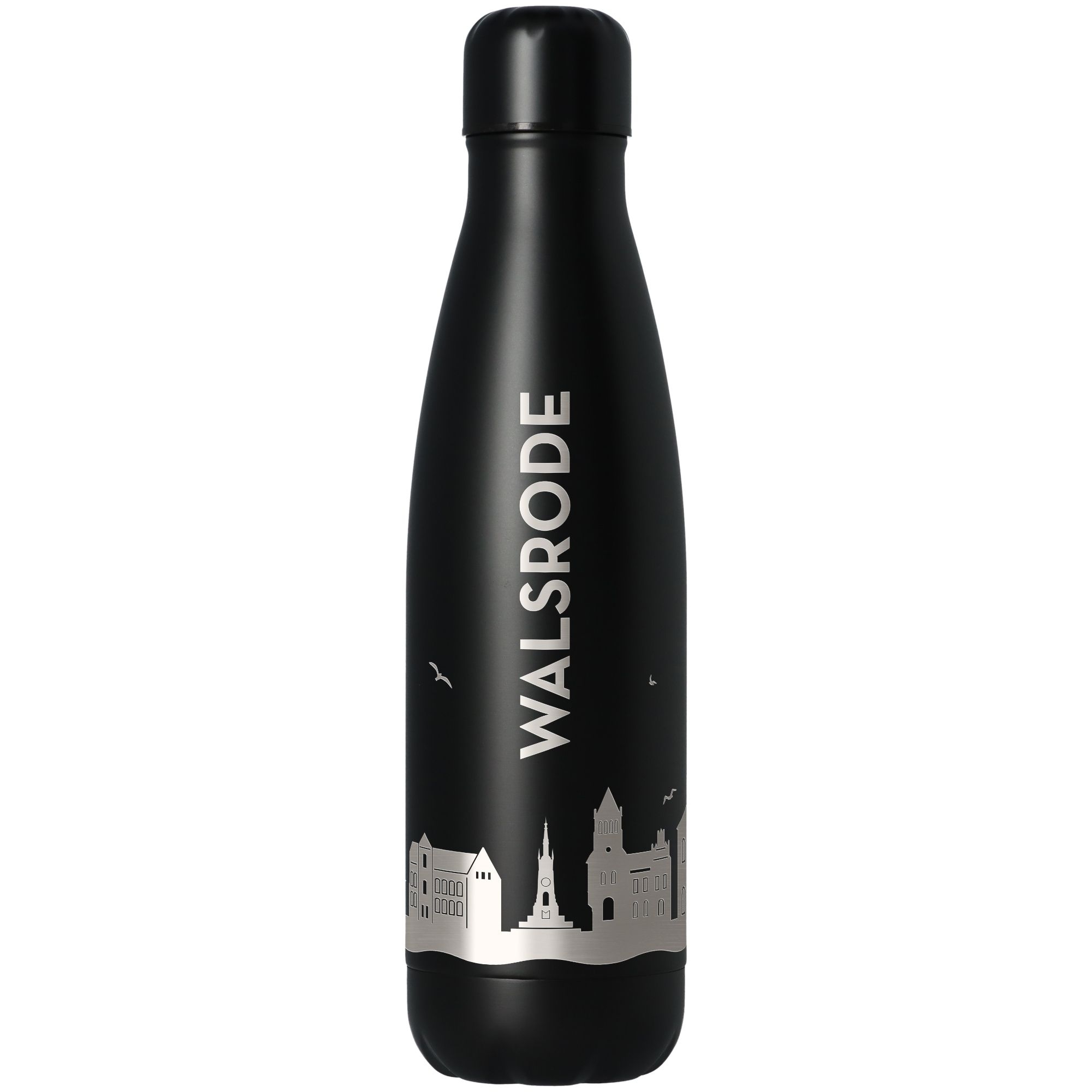 Trinkflasche Skyline Walsrode Schwarz 500ml Flasche, Wasserflasche, Shaker