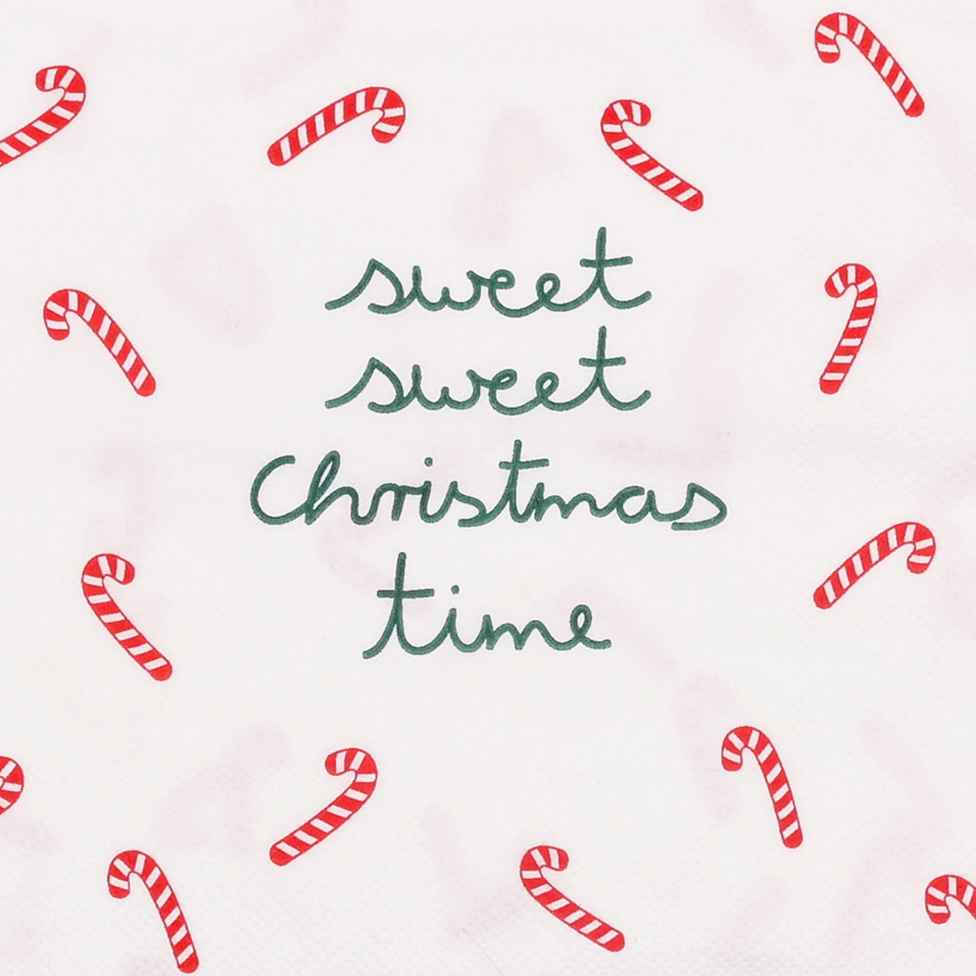 20 Cocktailsservietten "Sweet Sweet Christmas Time" Handschrift, Text, Weiße Tafel