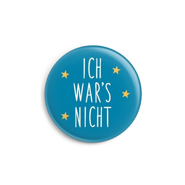 Button "Ich war´s nicht", Blau