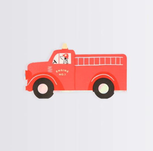 Meri Meri - 16 Servietten "Feuerwehrauto" Meri Meri - 16 Servietten "Feuerwehrauto"