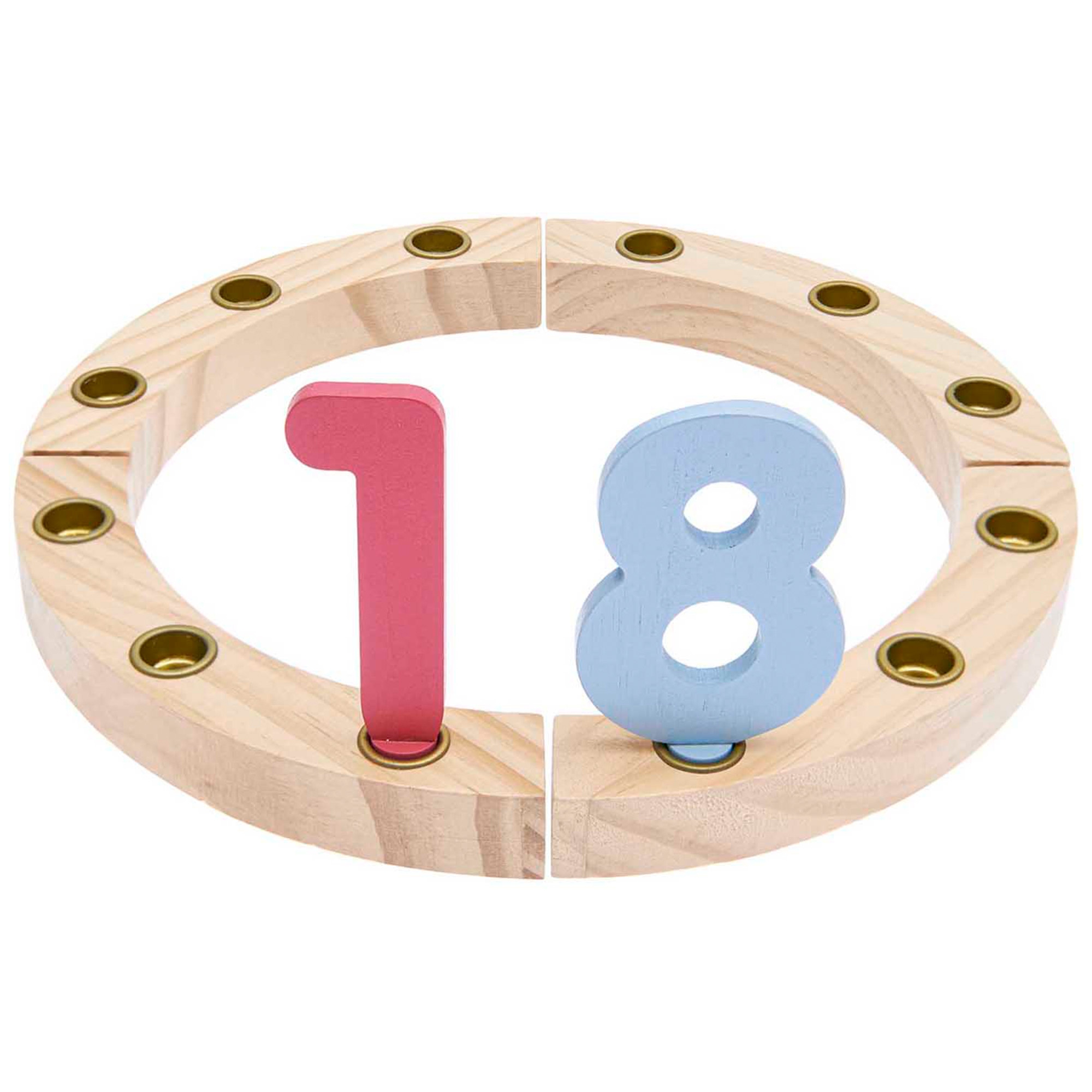 11 teiliges Set Holzzahlen für Geburtstagskranz 11 teiliges Set Holzzahlen für Geburtstagskranz