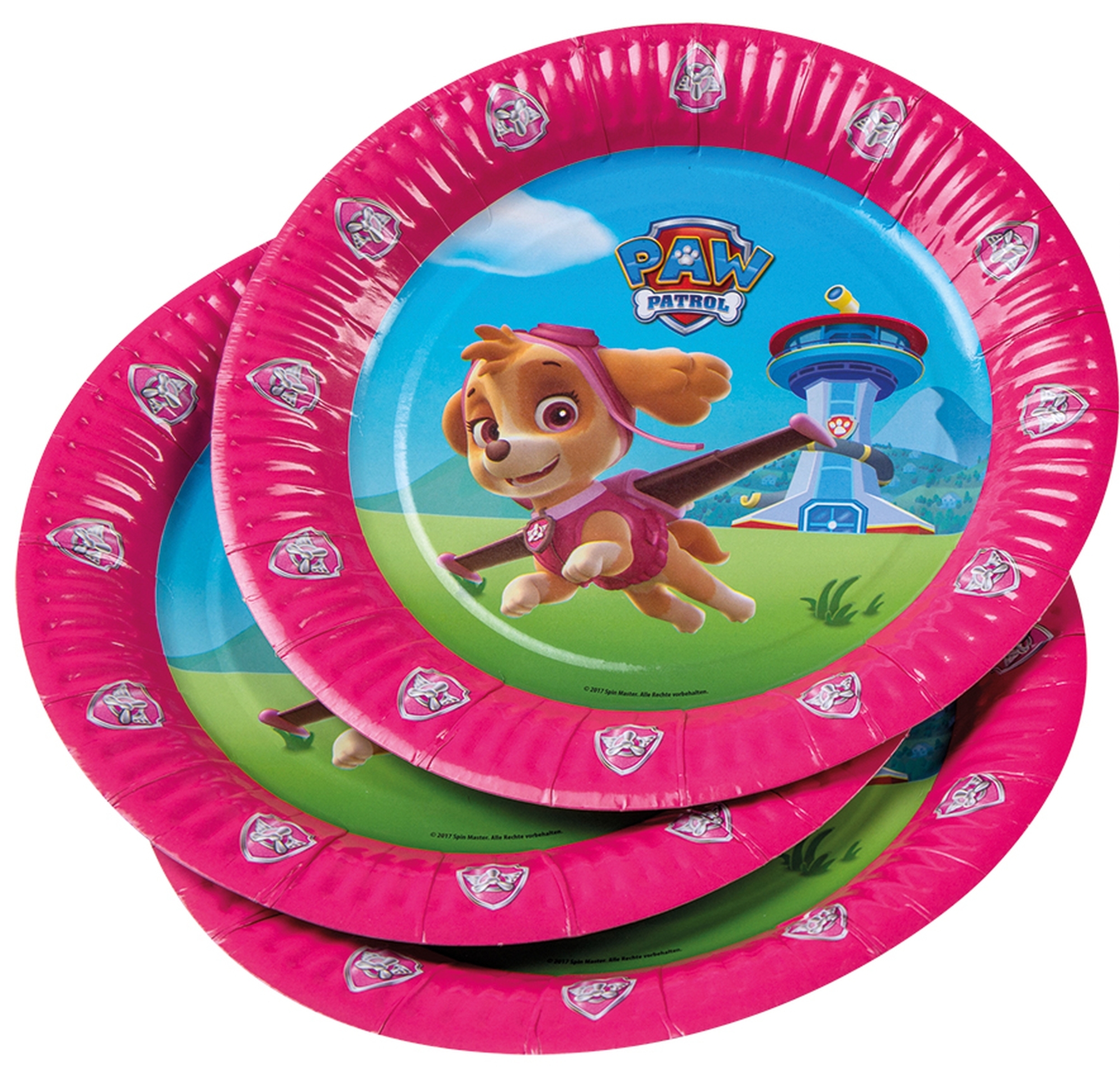 Paw Patrol Pappteller Set – 8 Stück Mit Skye & Everest, 23 Cm, Bunt, Für Kinderpartys