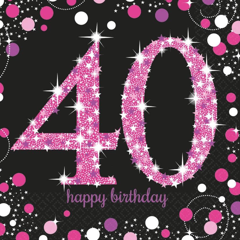 16 Servietten "40. Geburtstag" 16 Servietten "40. Geburtstag"