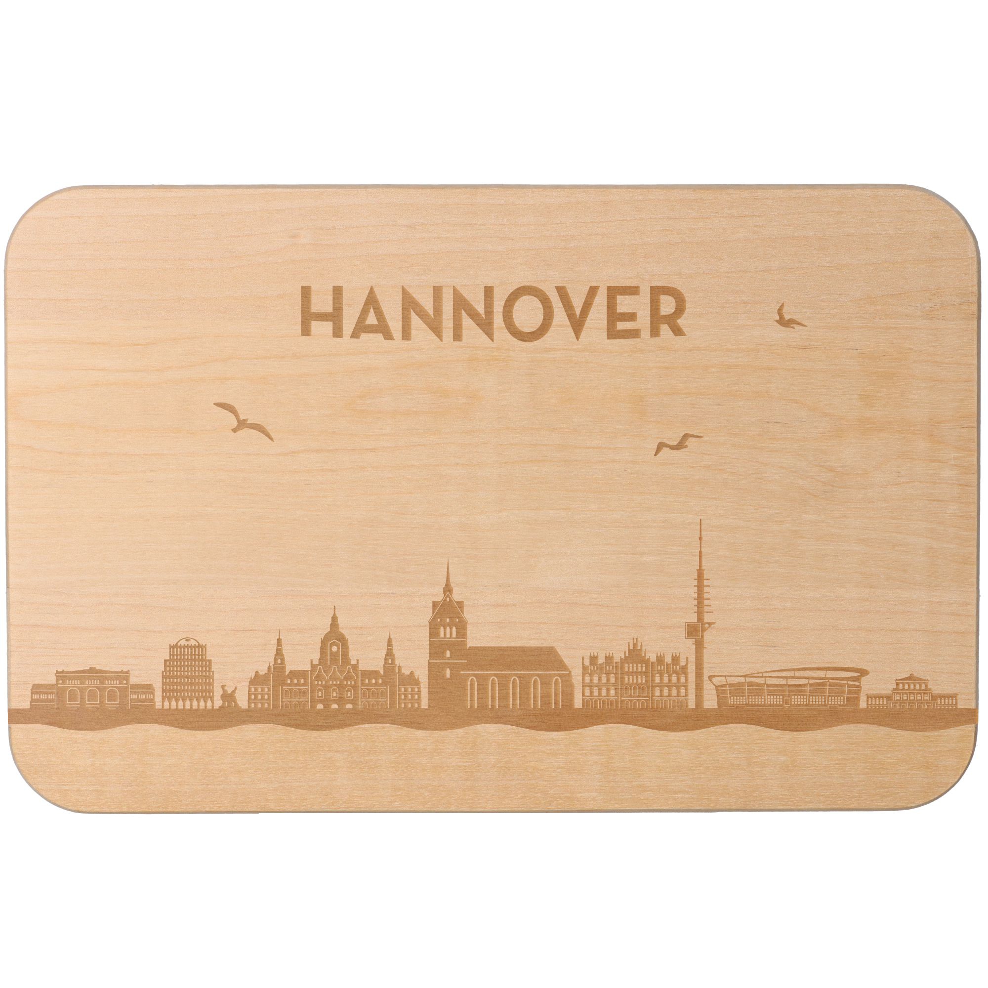 Frühstücksbrett Skyline Hannover 23cm x 15cm x 1cm Frühstücksbrett Skyline Hannover 23cm x 15cm x 1cm