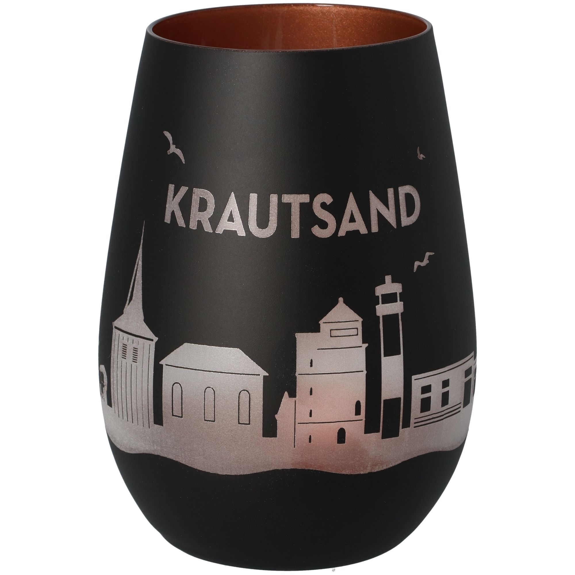 Windlicht Skyline Krautsand Schwarz/Bronze Krug, Töpferei, Vase