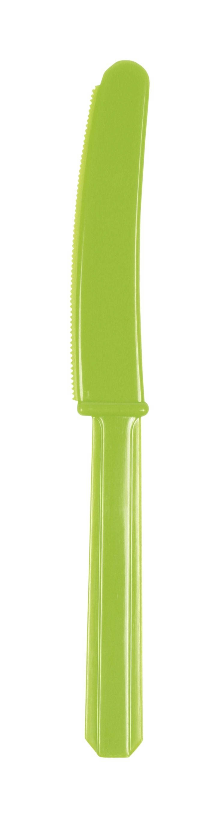 Kiwi Grün - 10 Plastikmesser Kiwi Grün - 10 Plastikmesser