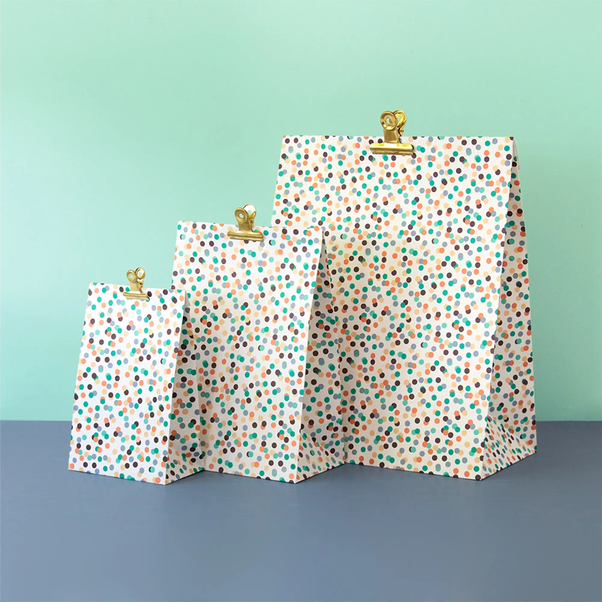 Blockbodenbeutel M "Small Confetti Multi"