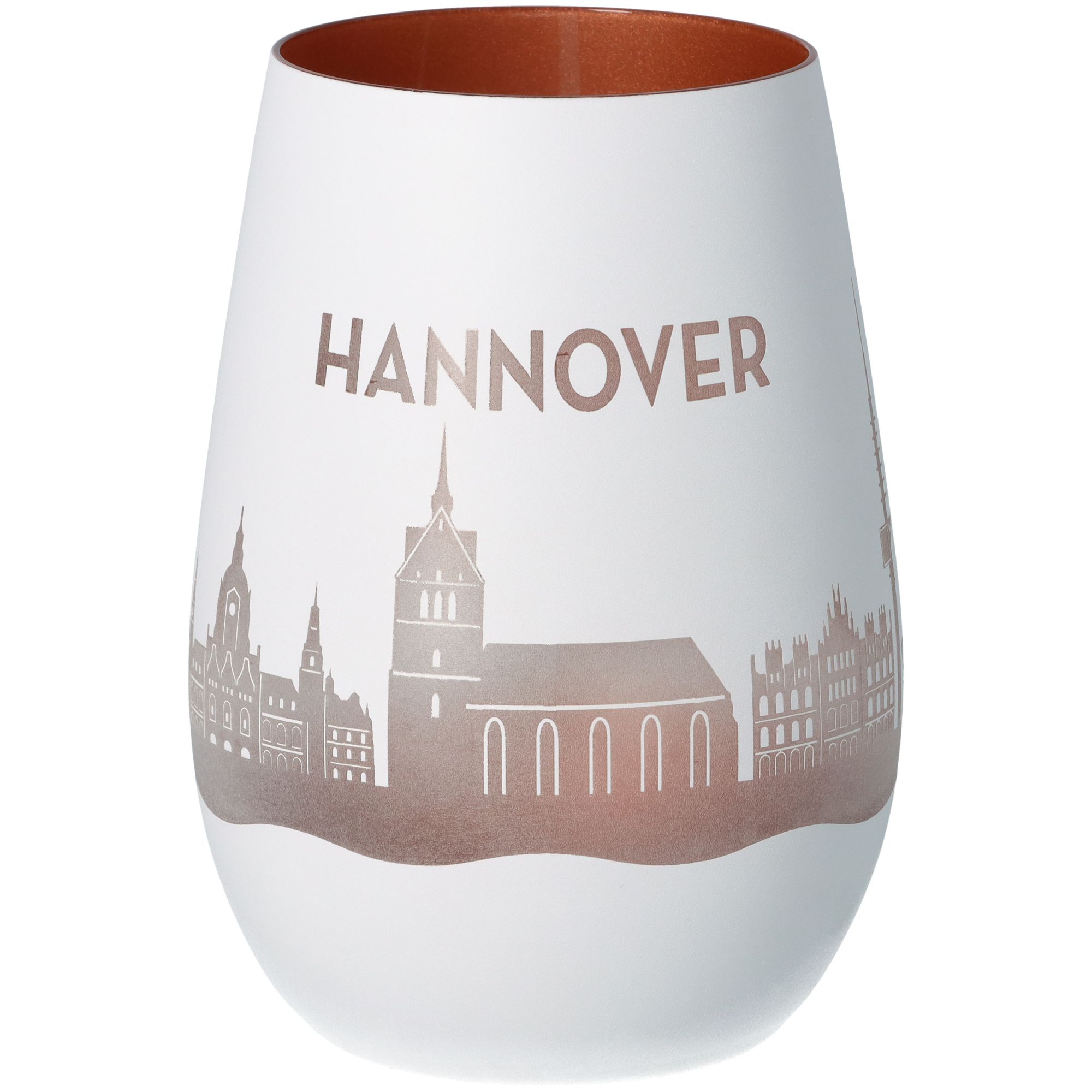Windlicht Skyline Hannover Weiß/Bronze Windlicht Skyline Hannover Weiß/Bronze