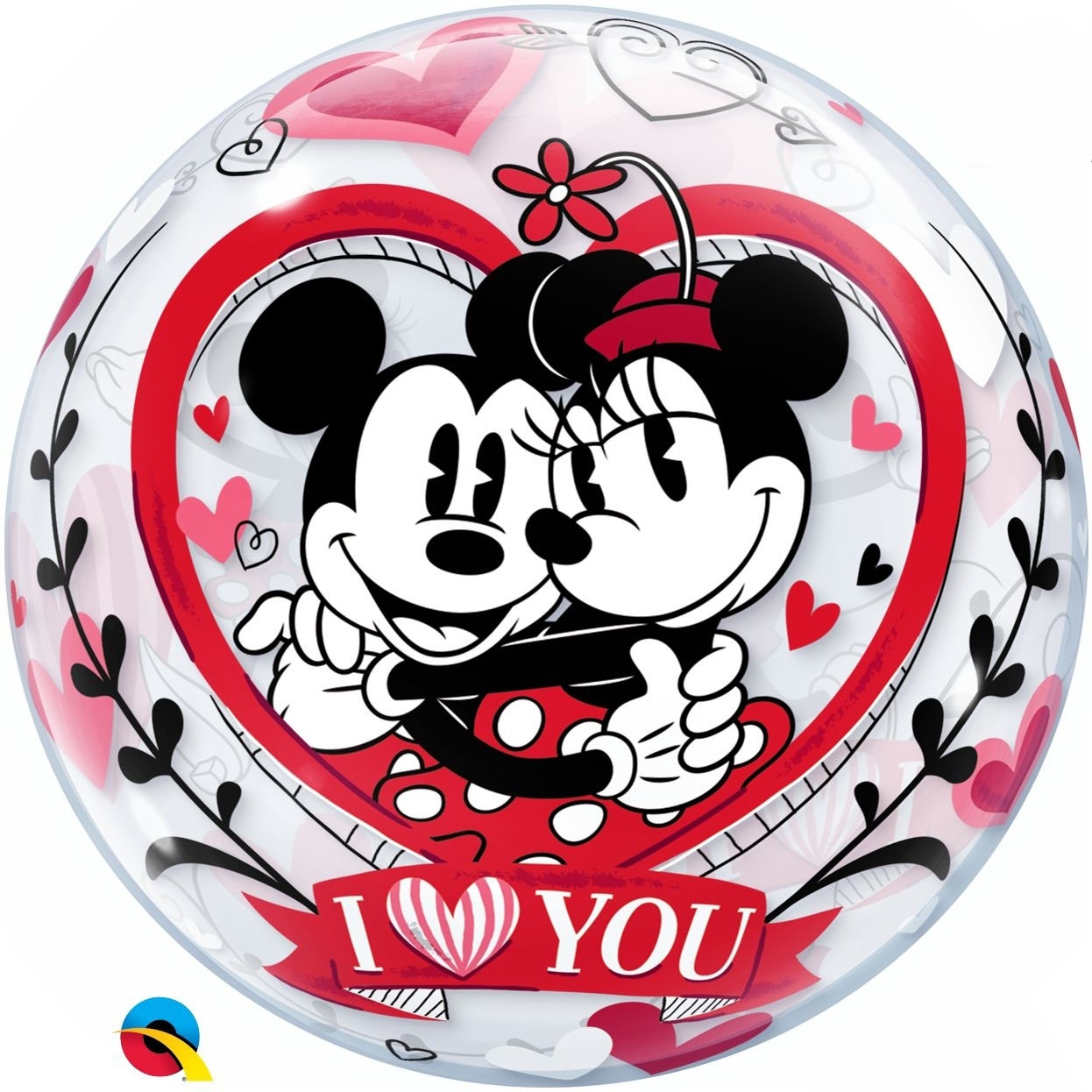 Bubble Ballon "I Love you" Minnie & Mickey 56cm