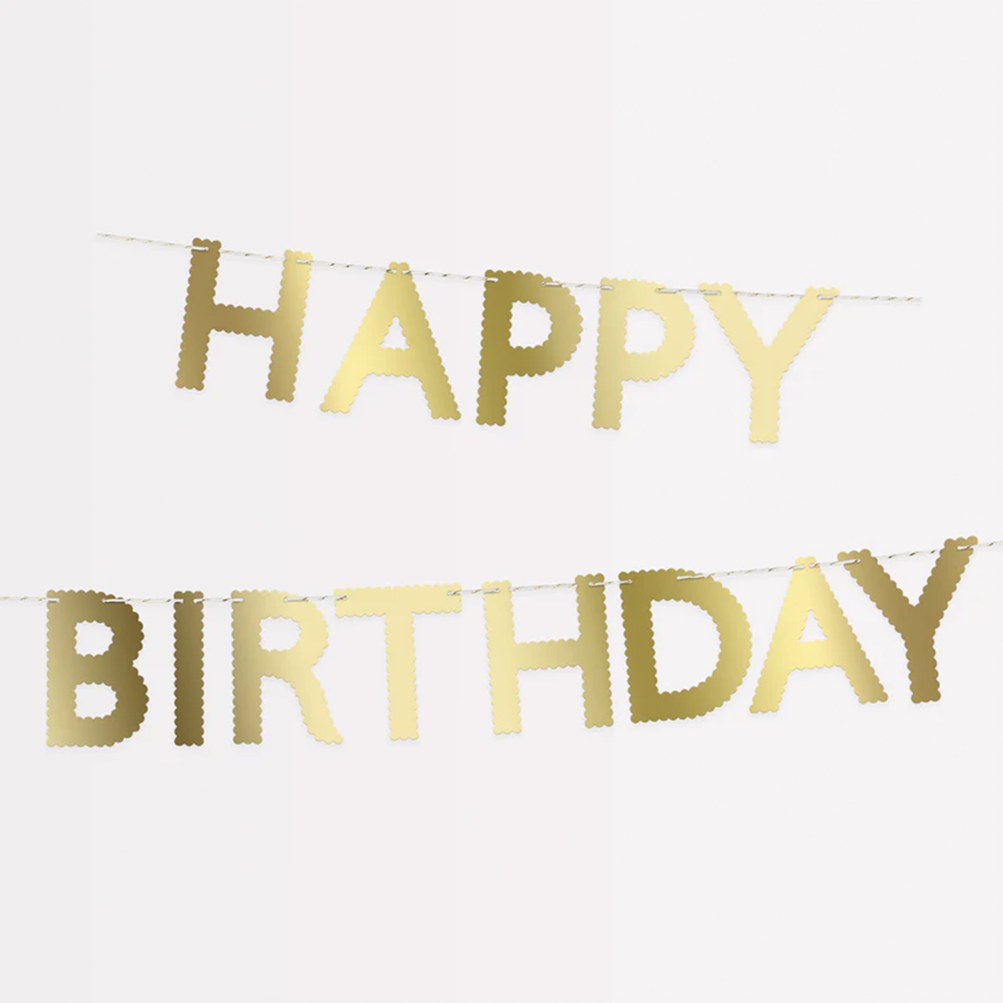 Meri Meri - Girlande "Happy Birthday" Gold Text