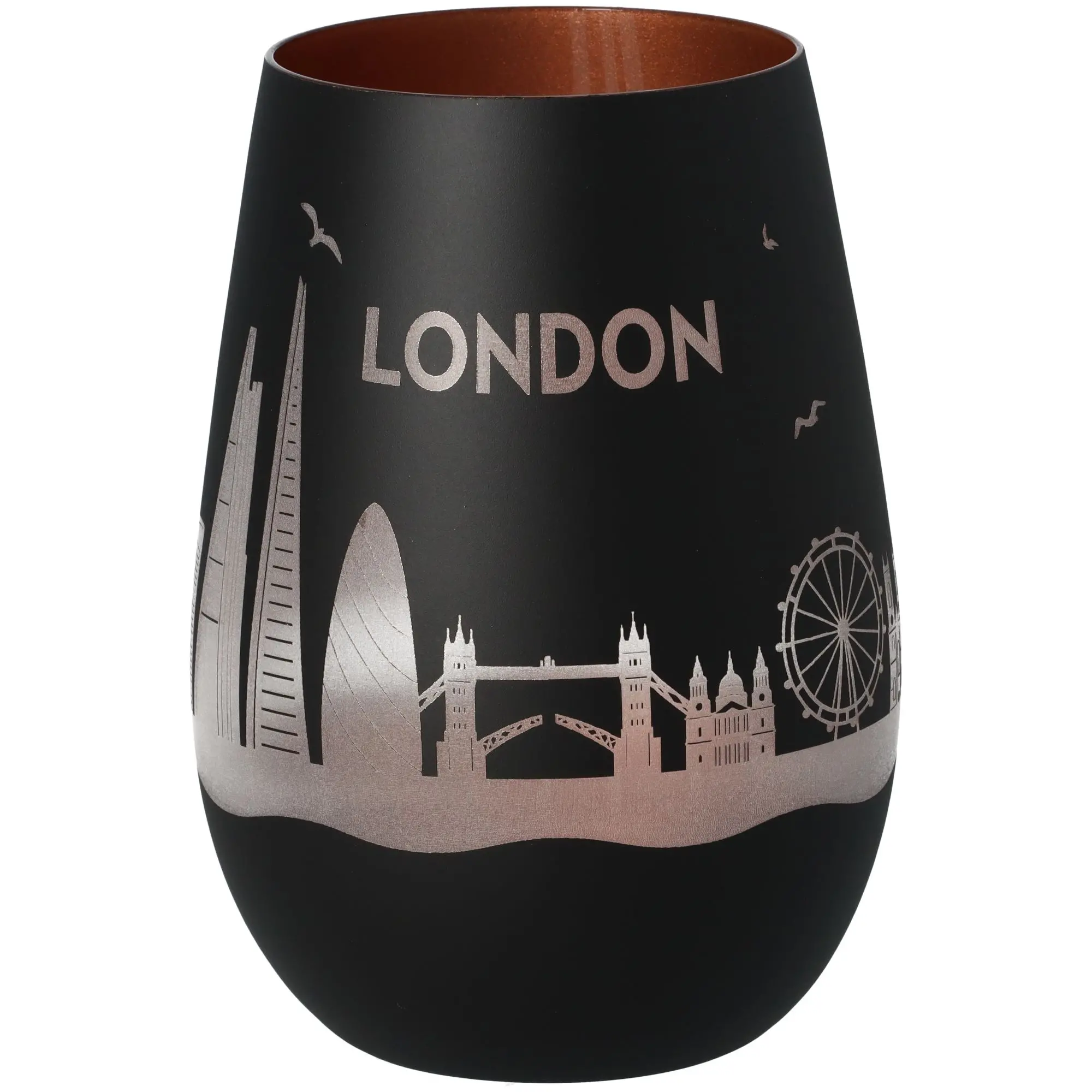 Windlicht Skyline London Schwarz/Bronze