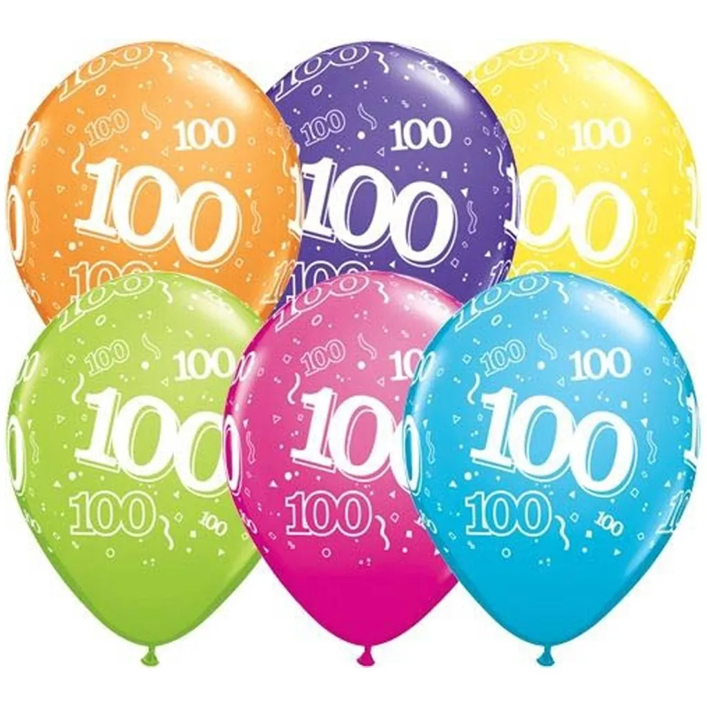 Ballons, Konfetti-Ballons, 100-Jahre-Design, Gedeckte-Luftballons, Party-Ballonset
