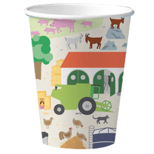 Bauernhof - 8 Pappbecher Bauernhof - 8 Pappbecher