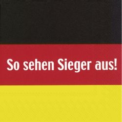 Deutschland - 20 Cocktail-Servietten "So sehen Sieger aus" Deutschland - 20 Cocktail-Servietten "So sehen Sieger aus"