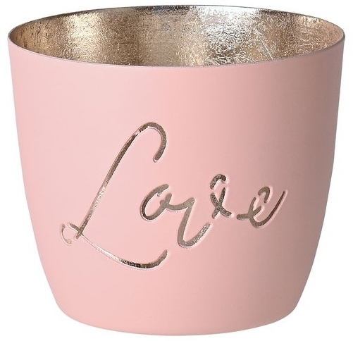 Madras Windlicht "Love", Blush/Gold - M Madras Windlicht "Love", Blush/Gold - M