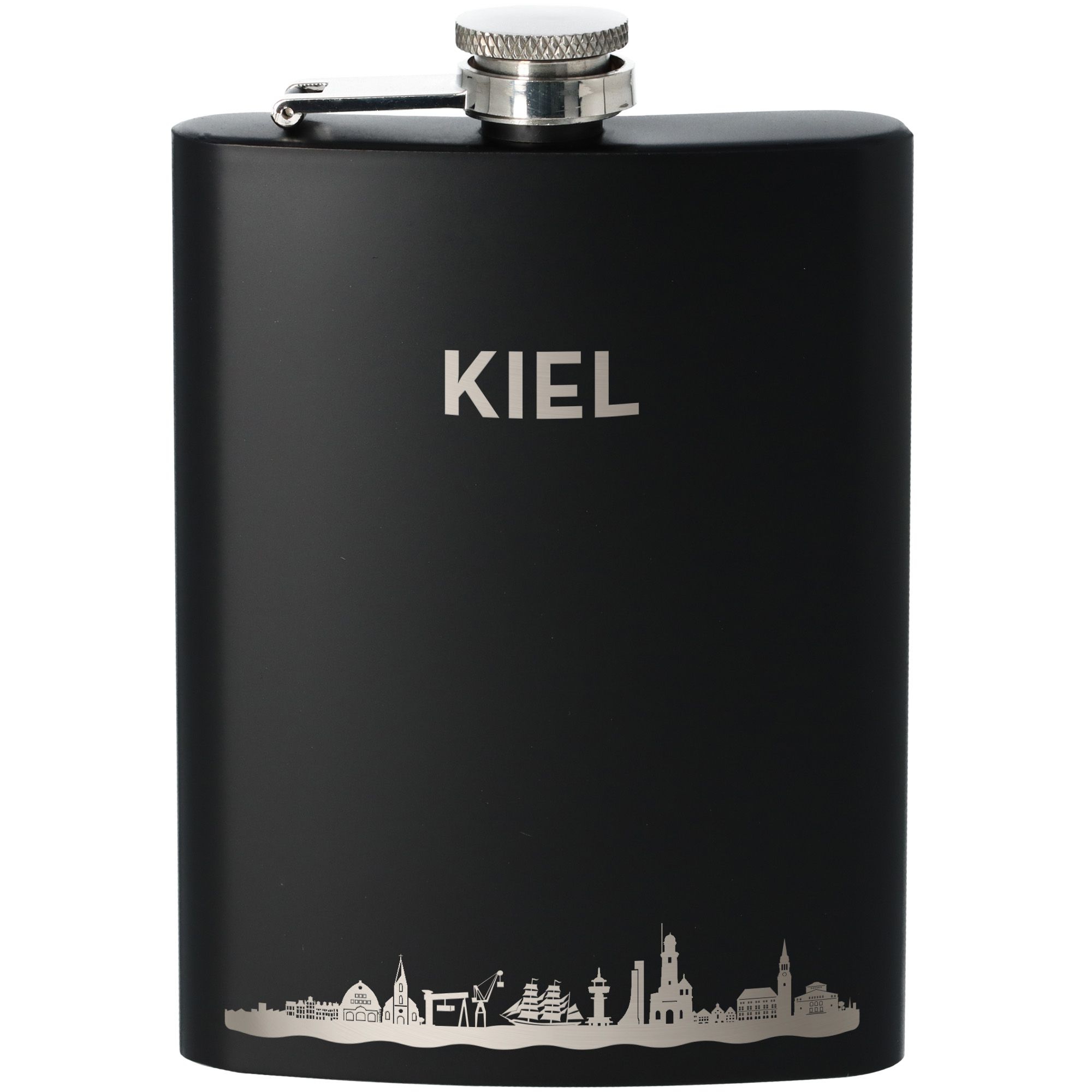 Flachmann Skyline Kiel Schwarz 225ml Flachmann Skyline Kiel Schwarz 225ml