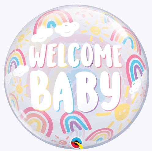 Bubble Ballon "Welcome Baby" 56cm