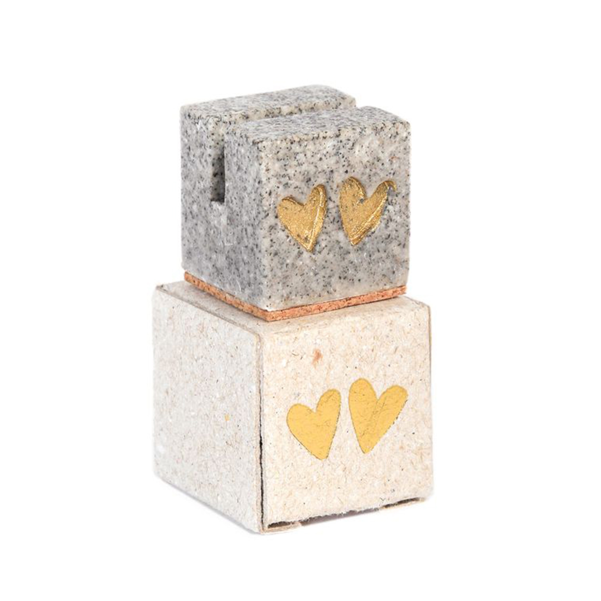 Mini Kartenhalter "Zwei Goldene Herzen" Mini Kartenhalter "Zwei Goldene Herzen"