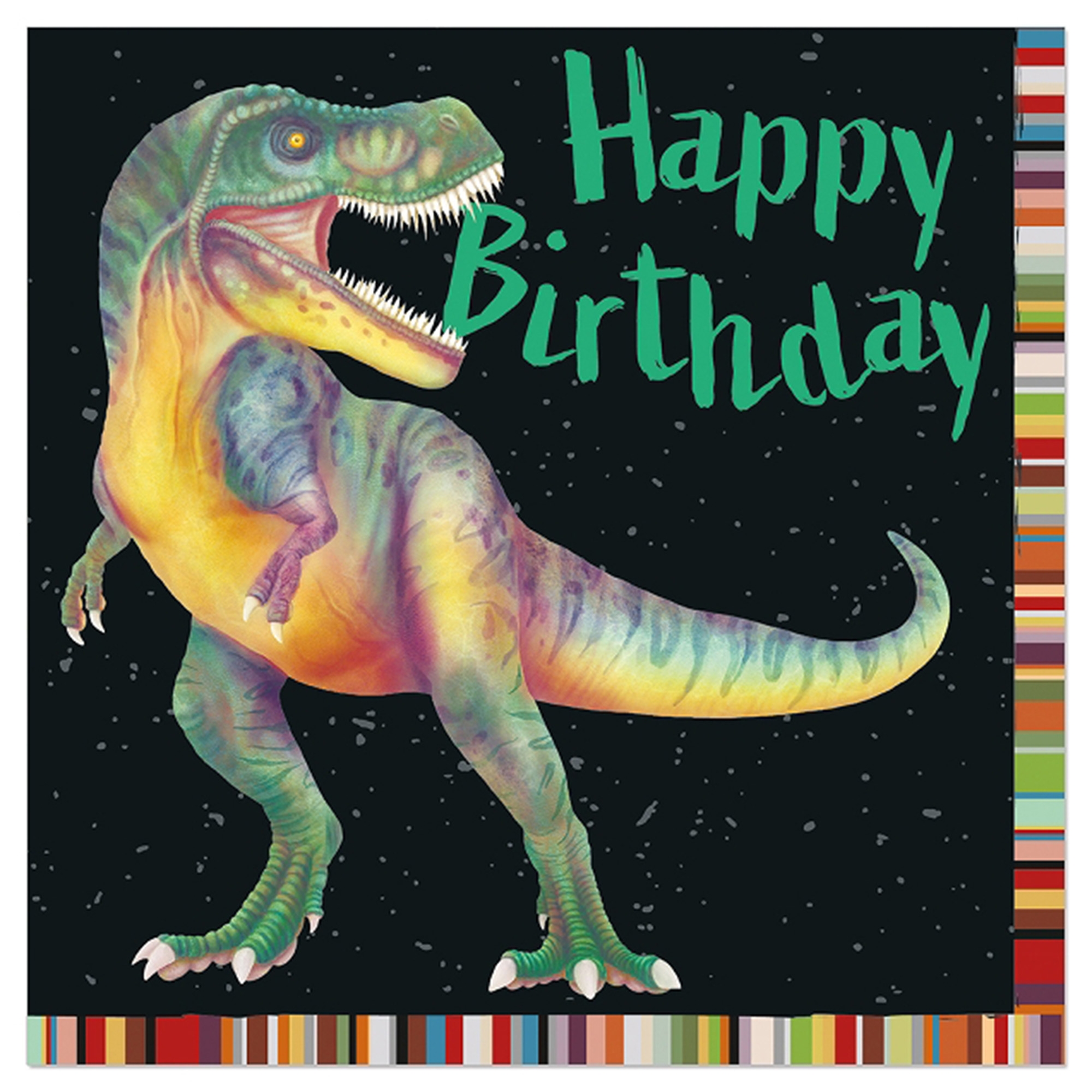 20 Servietten "Dinosaurier Happy Birthday" Tier, Dinosaurier, Reptil, T-Rex