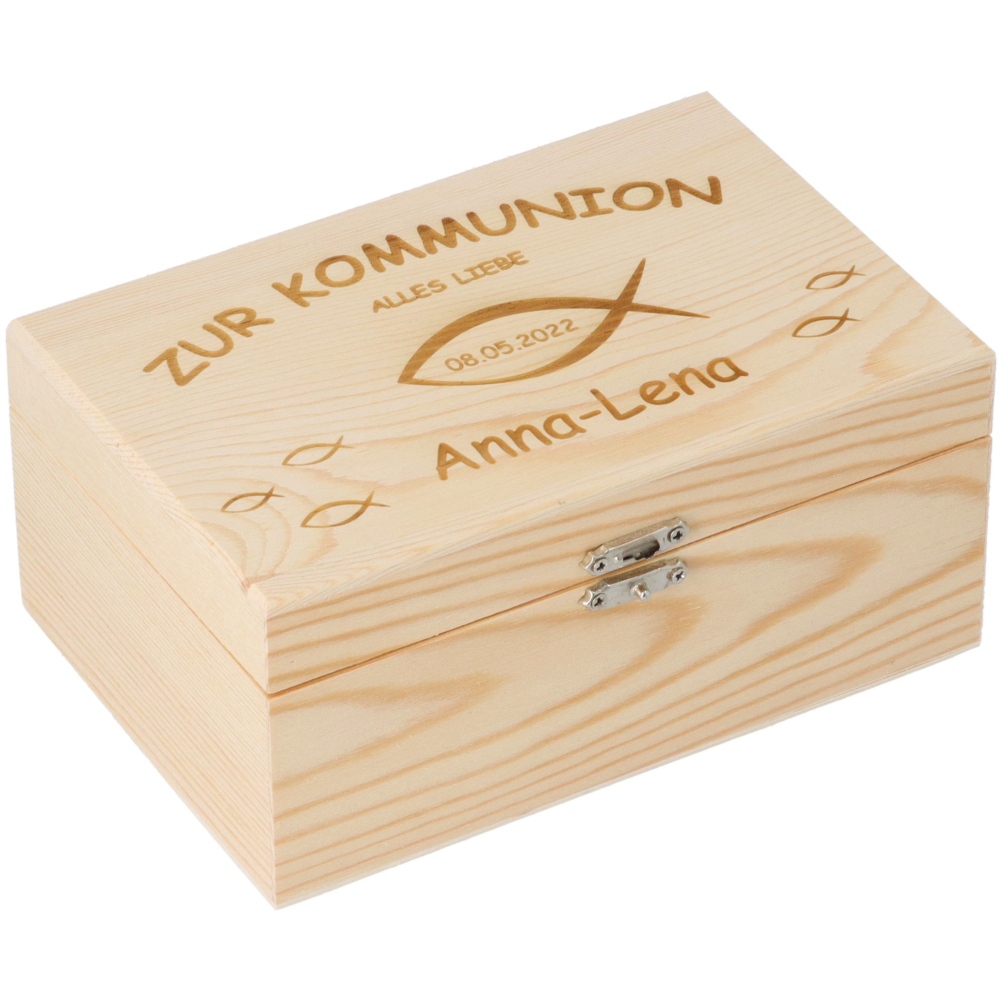Geschenkbox Kommunion mit "Name & Datum"